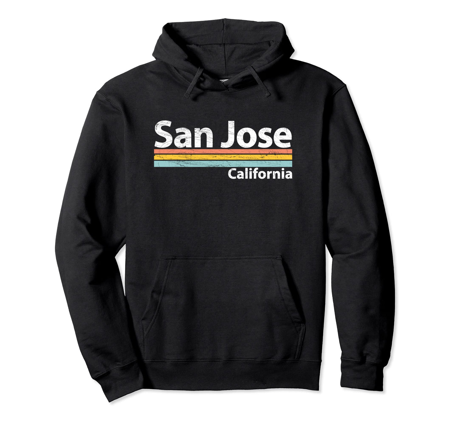 San Jose California Stripes Hoodie - Unique Graphic for Adults - T-Shirt, Sweatshirt, Hoodie