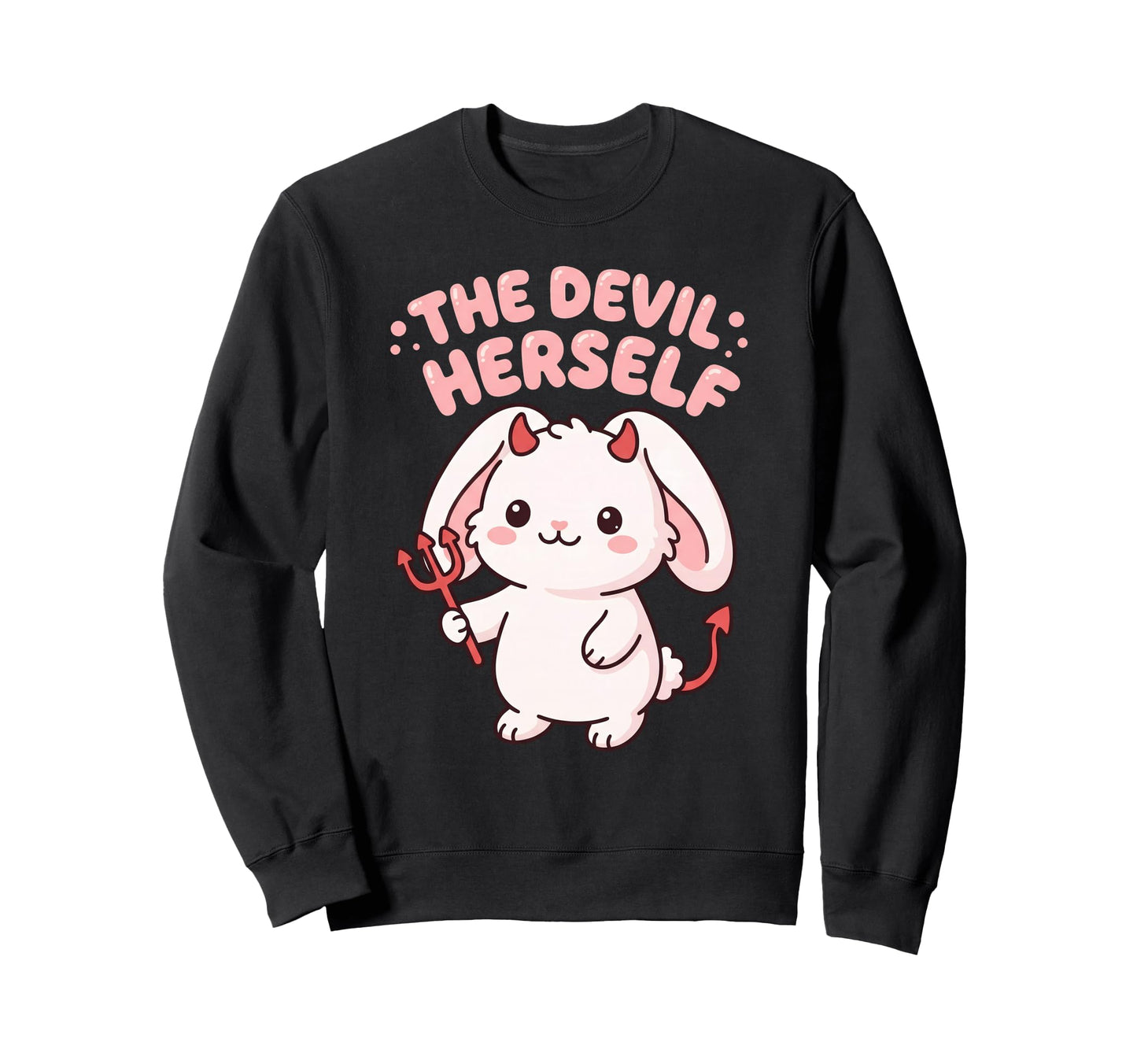 Devil Herself Occult Dark Feminine Sweatshirt - Streetwear Style Men Women - T-Shirt, Sweatshirt, Hoodie