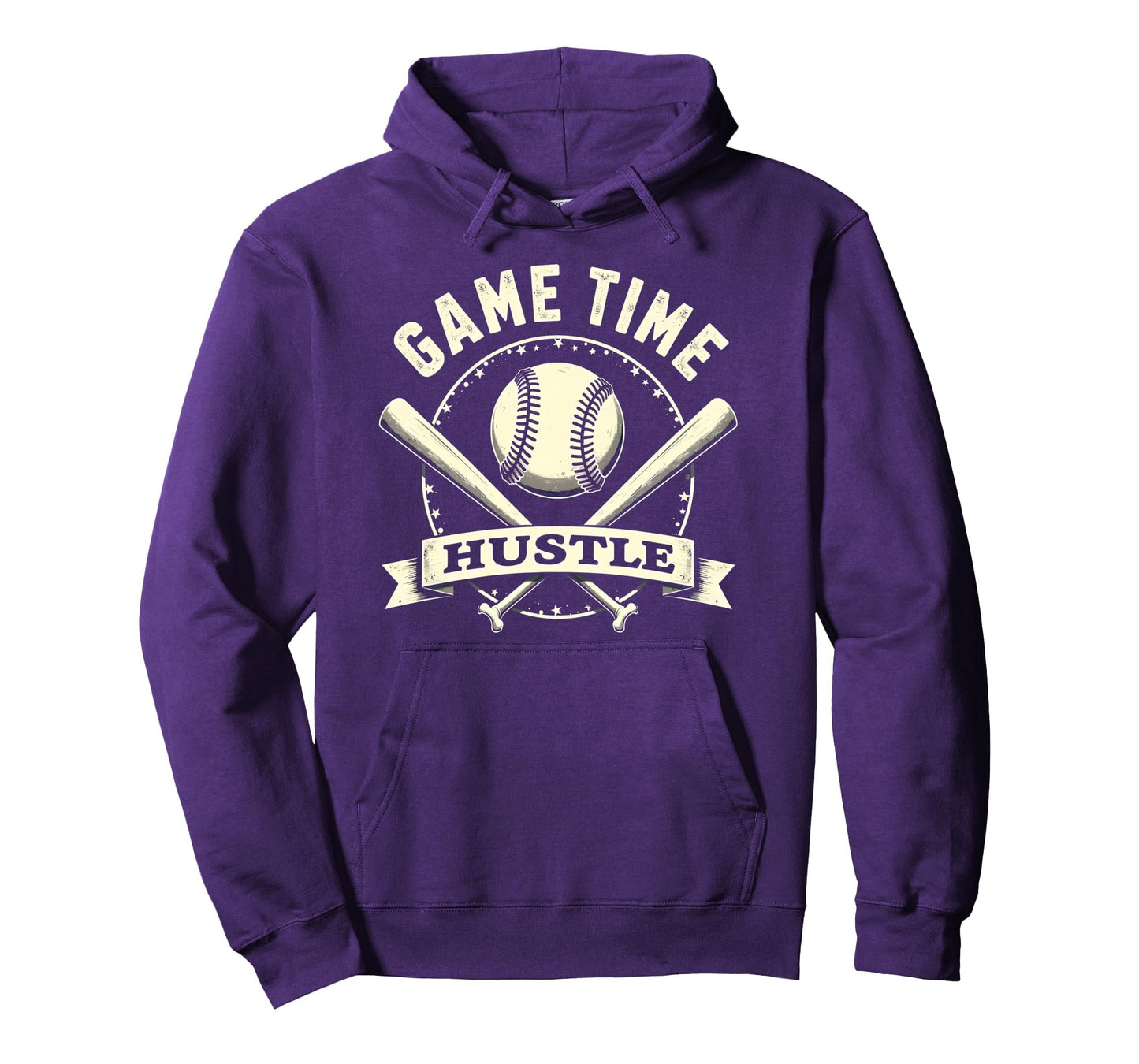 Game Time Hustle Baseball Game Day Hoodie - Unique Graphic Men Women - T-Shirt, Sweatshirt, Hoodie