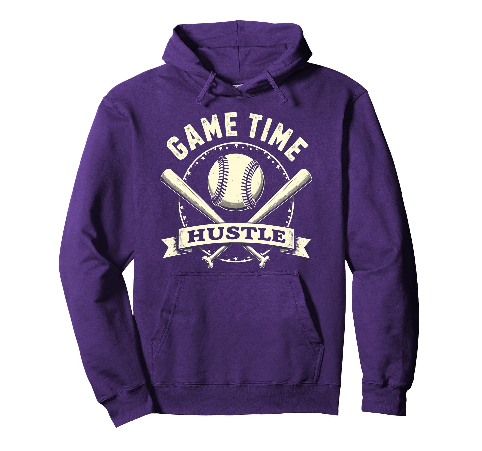 Game Time Hustle Baseball Game Day Hoodie - Unique Graphic Men Women - T-Shirt, Sweatshirt, Hoodie