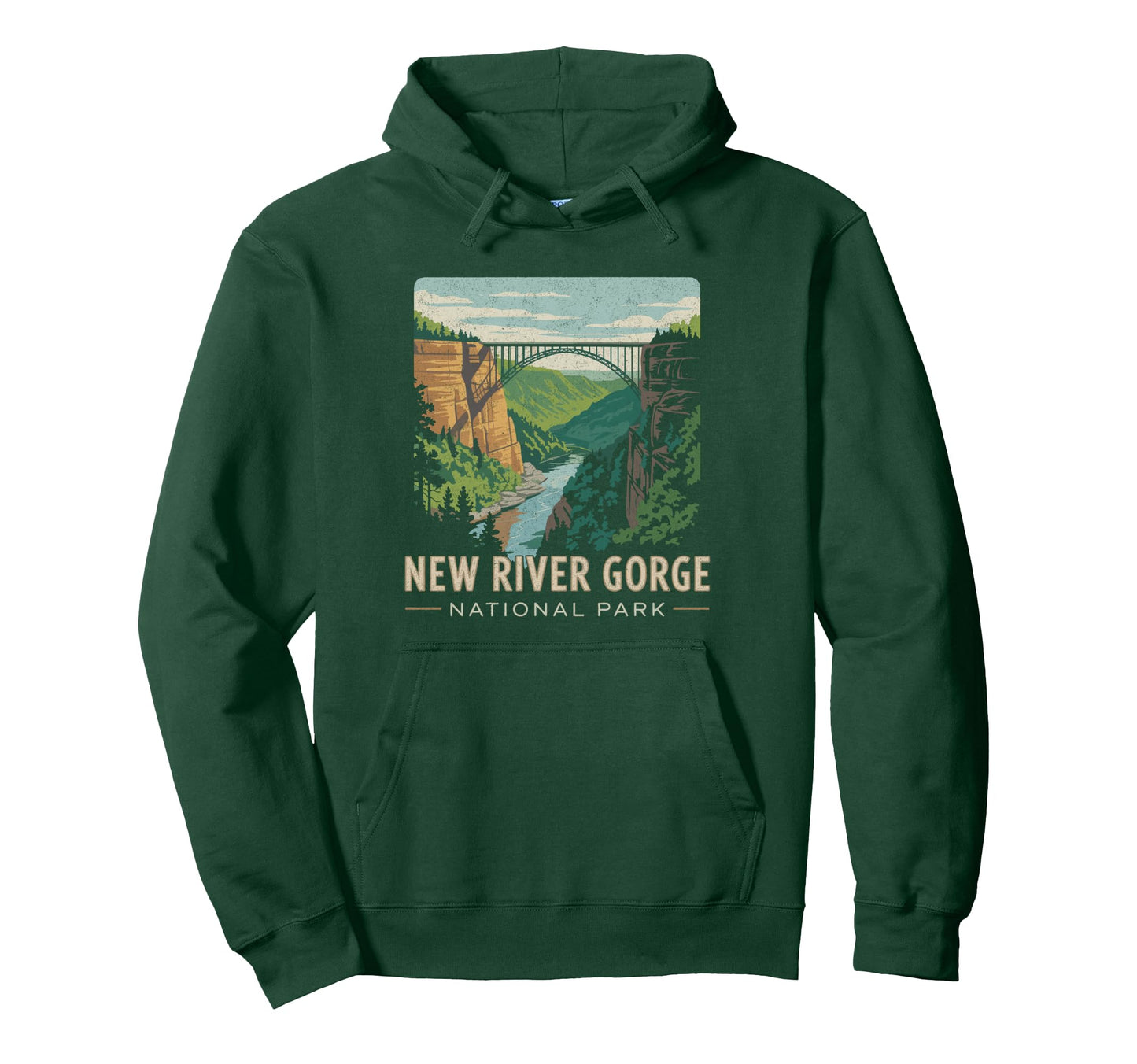 New River Gorge National Park Bridge Hoodie - Graphic Print Men Women - T-Shirt, Sweatshirt, Hoodie