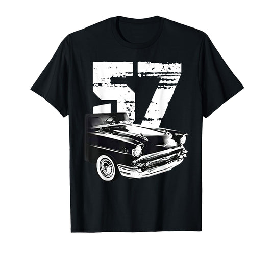 1957 57 Bel Air 50S Silhouette Old T-Shirt - Fun Novelty Design for Adults - T-Shirt, Sweatshirt, Hoodie