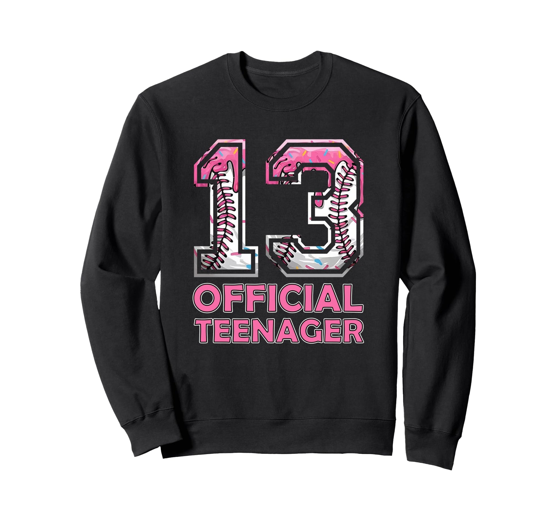 13Th Birthday Baseball Drip Ice Sweatshirt - Minimalist Print for Adults - T-Shirt, Sweatshirt, Hoodie