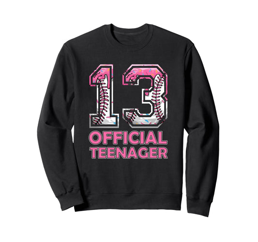 13Th Birthday Baseball Drip Ice Sweatshirt - Minimalist Print for Adults - T-Shirt, Sweatshirt, Hoodie