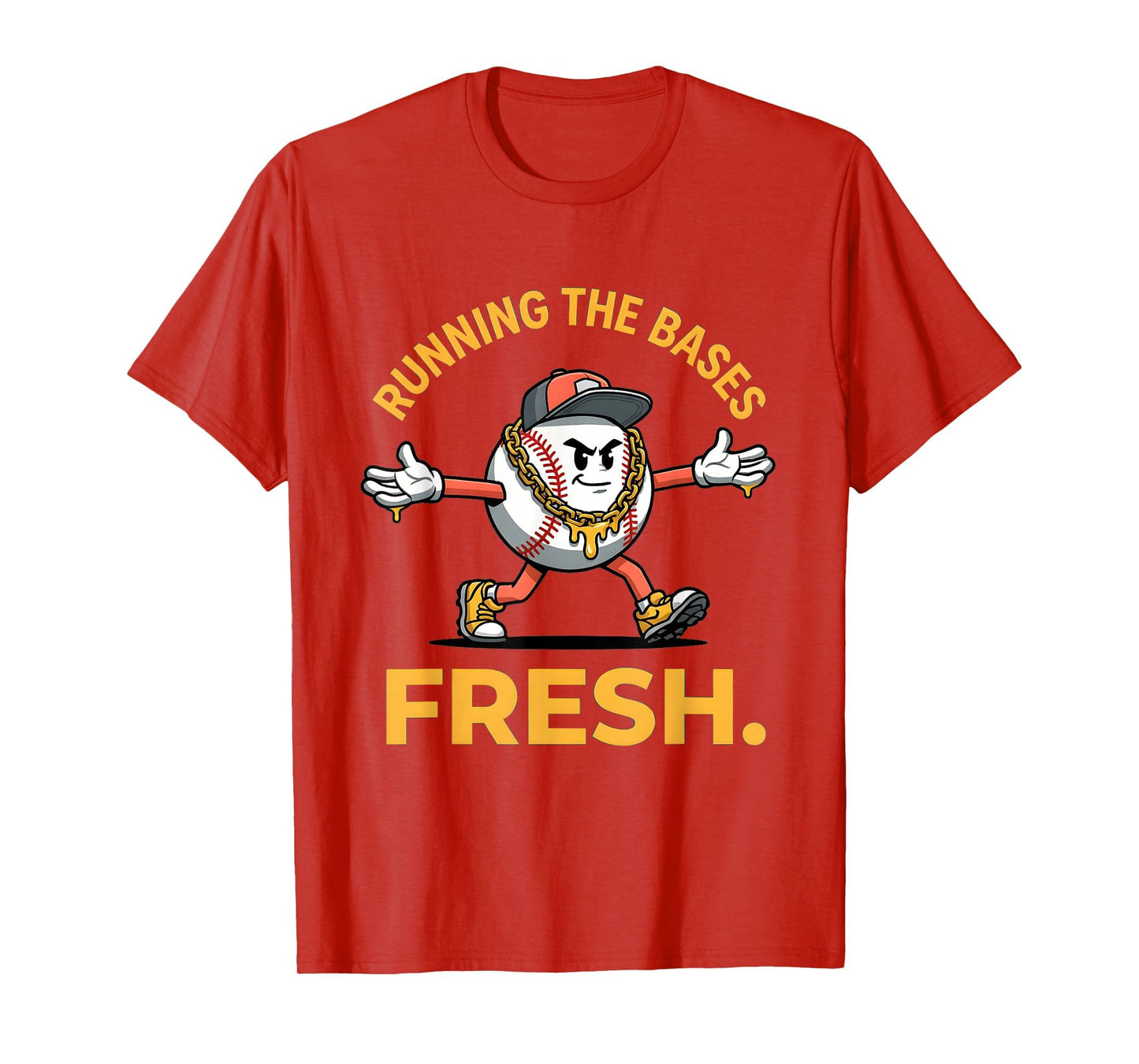 Running Bases Fresh Baseball Drip T-Shirt - Aesthetic Graphic Men Women - T-Shirt, Sweatshirt, Hoodie
