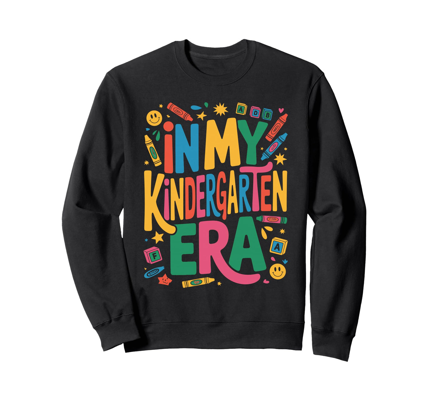 My Kindergarten Era Pastel Word Sweatshirt - Minimalist Print for Adults - T-Shirt, Sweatshirt, Hoodie