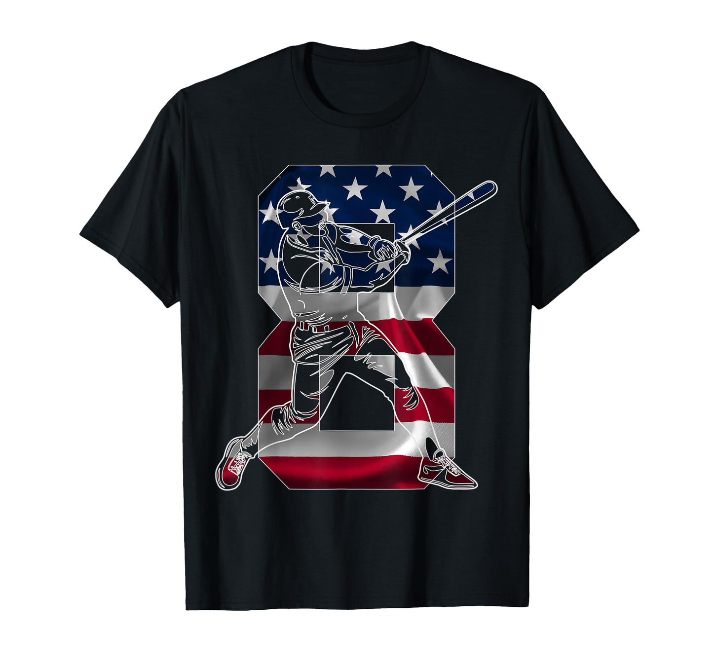 Number 8 Years Baseball 8Th Birthday T-Shirt - Novelty Apparel Unisex - T-Shirt, Sweatshirt, Hoodie