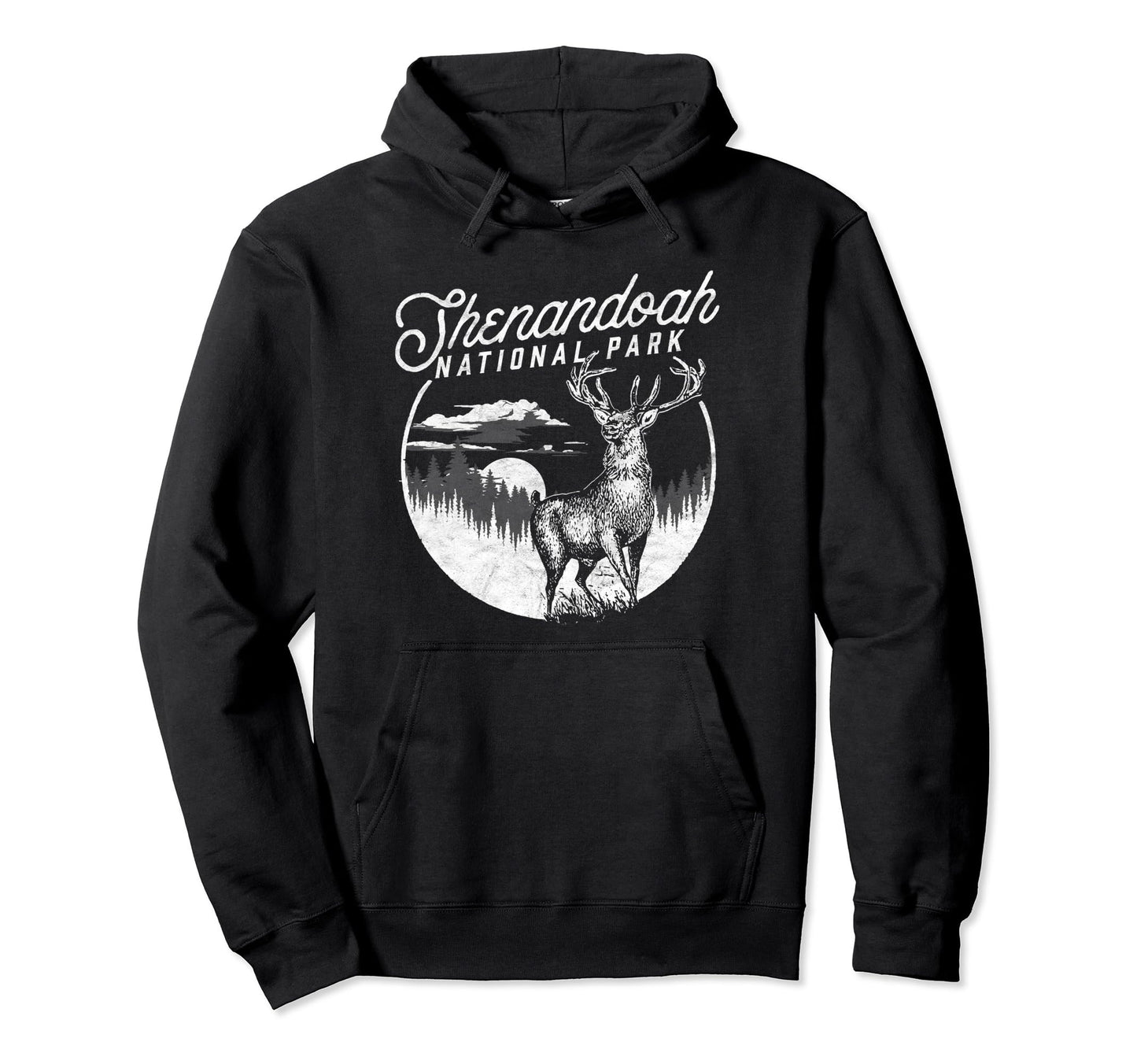 Shenandoah National Park Stag Hoodie - Aesthetic Graphic for Adults - T-Shirt, Sweatshirt, Hoodie