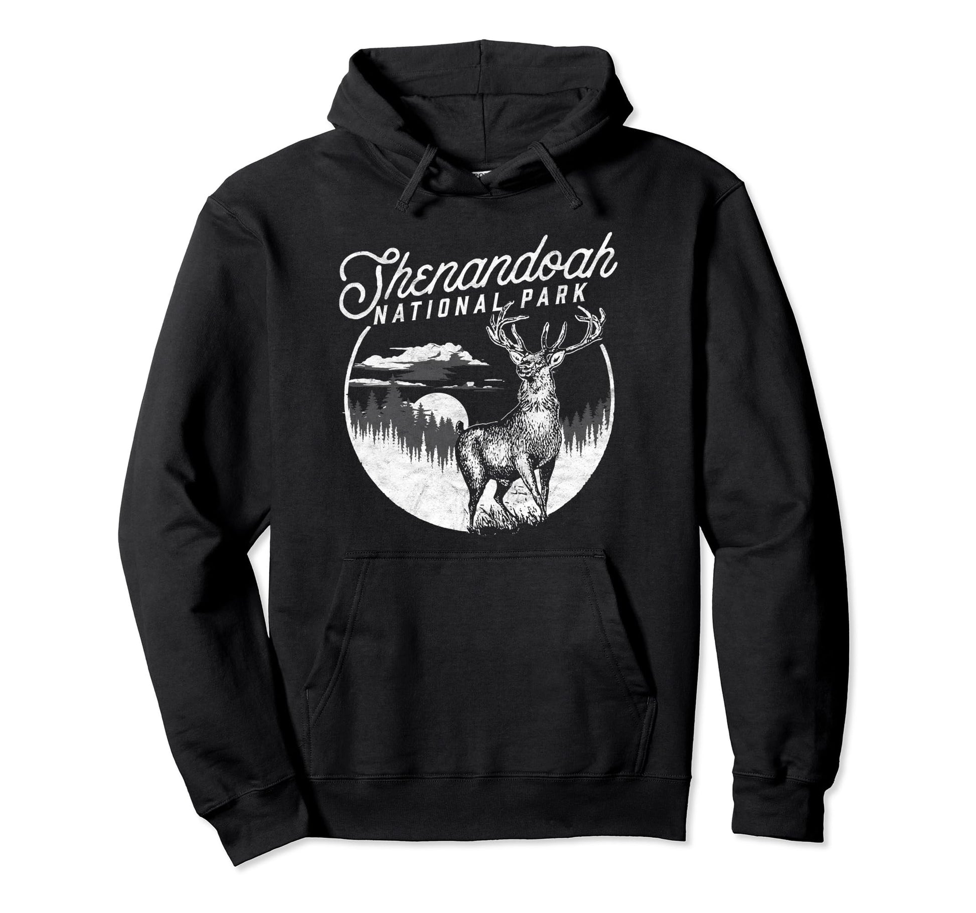 Shenandoah National Park Stag Hoodie - Aesthetic Graphic for Adults - T-Shirt, Sweatshirt, Hoodie