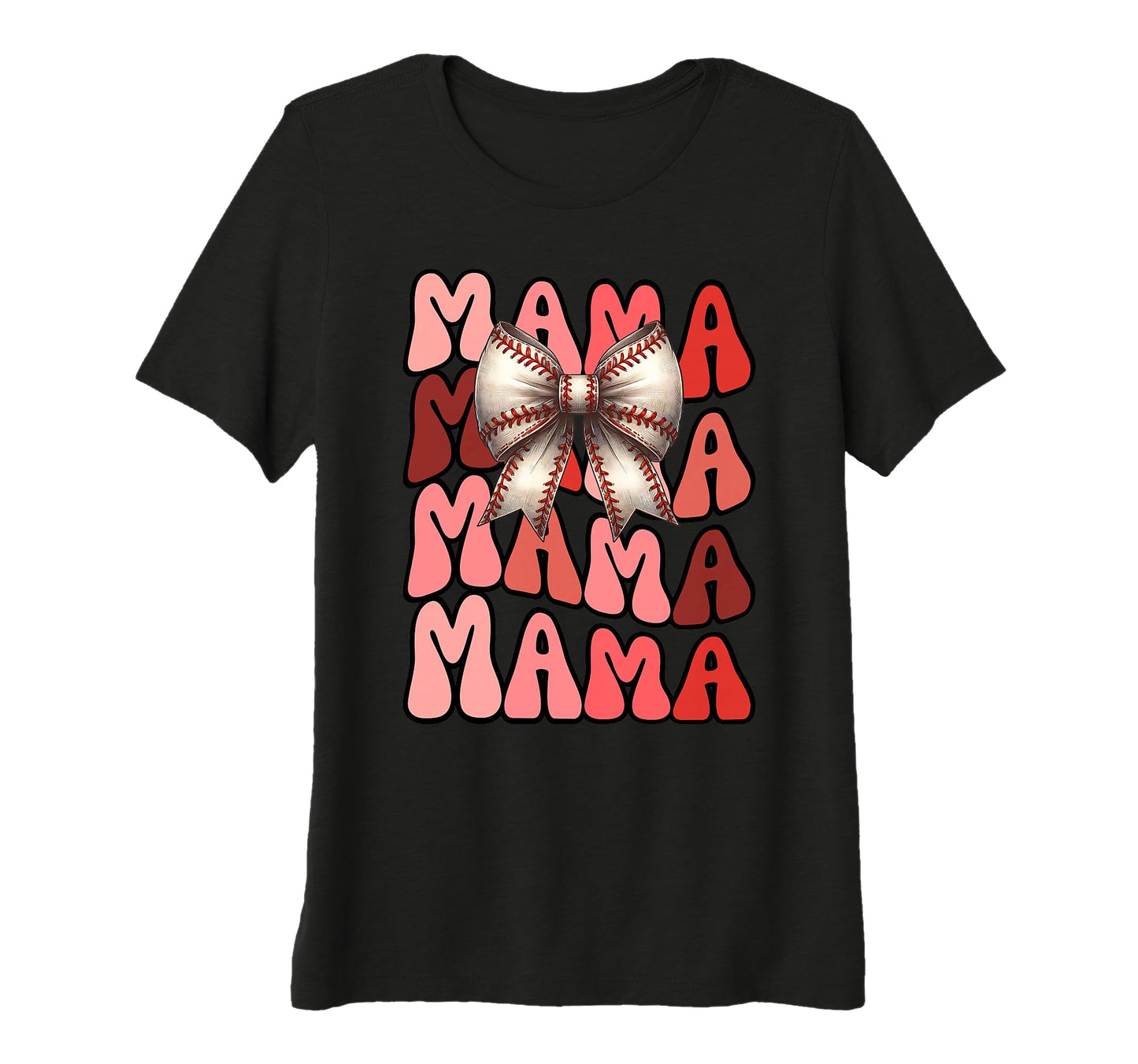 Womens Groovy Mama Baseball Coquette T-Shirt - Minimalist Print Men Women - T-Shirt, Sweatshirt, Hoodie