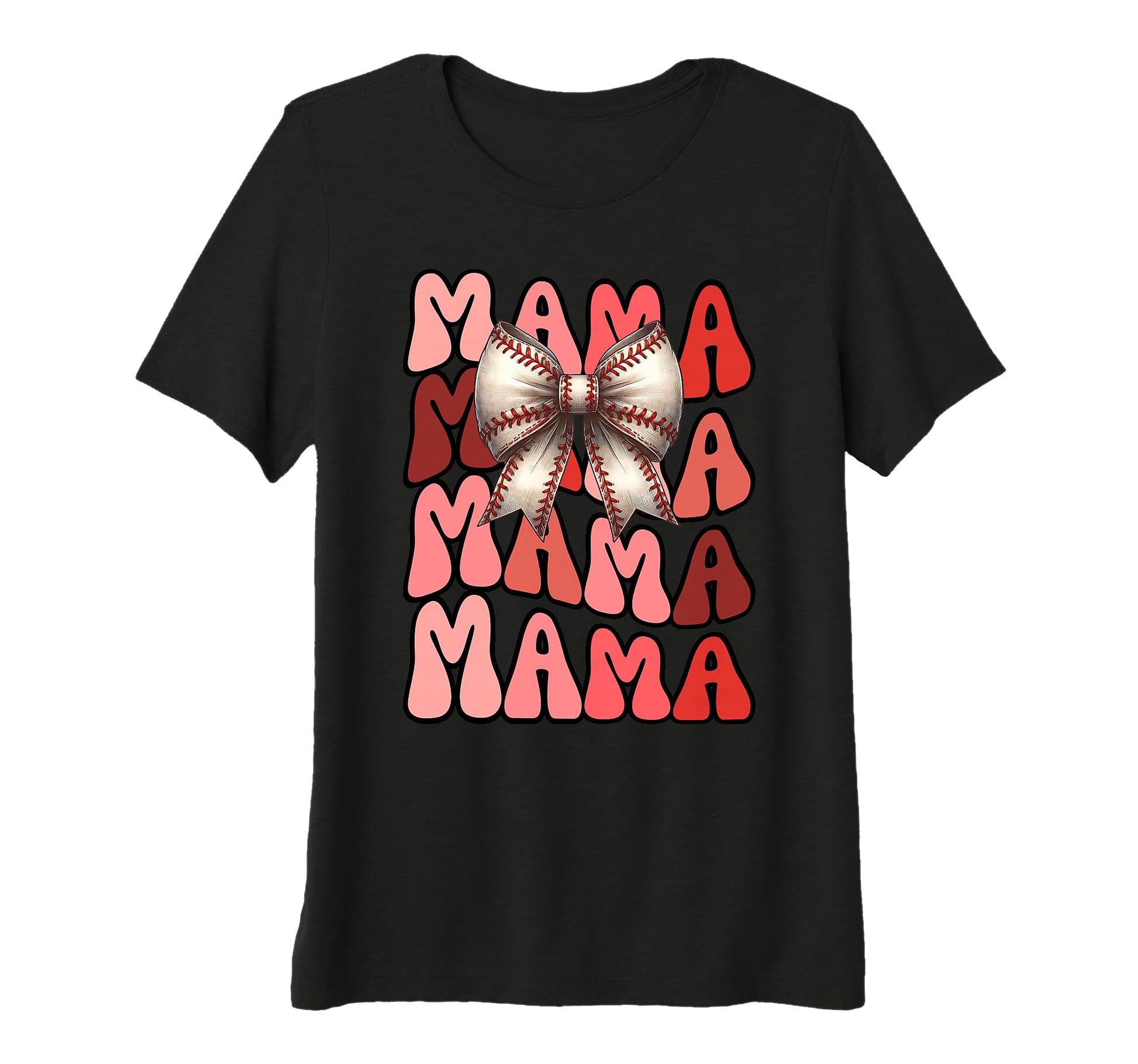 Womens Groovy Mama Baseball Coquette T-Shirt - Minimalist Print Men Women - T-Shirt, Sweatshirt, Hoodie