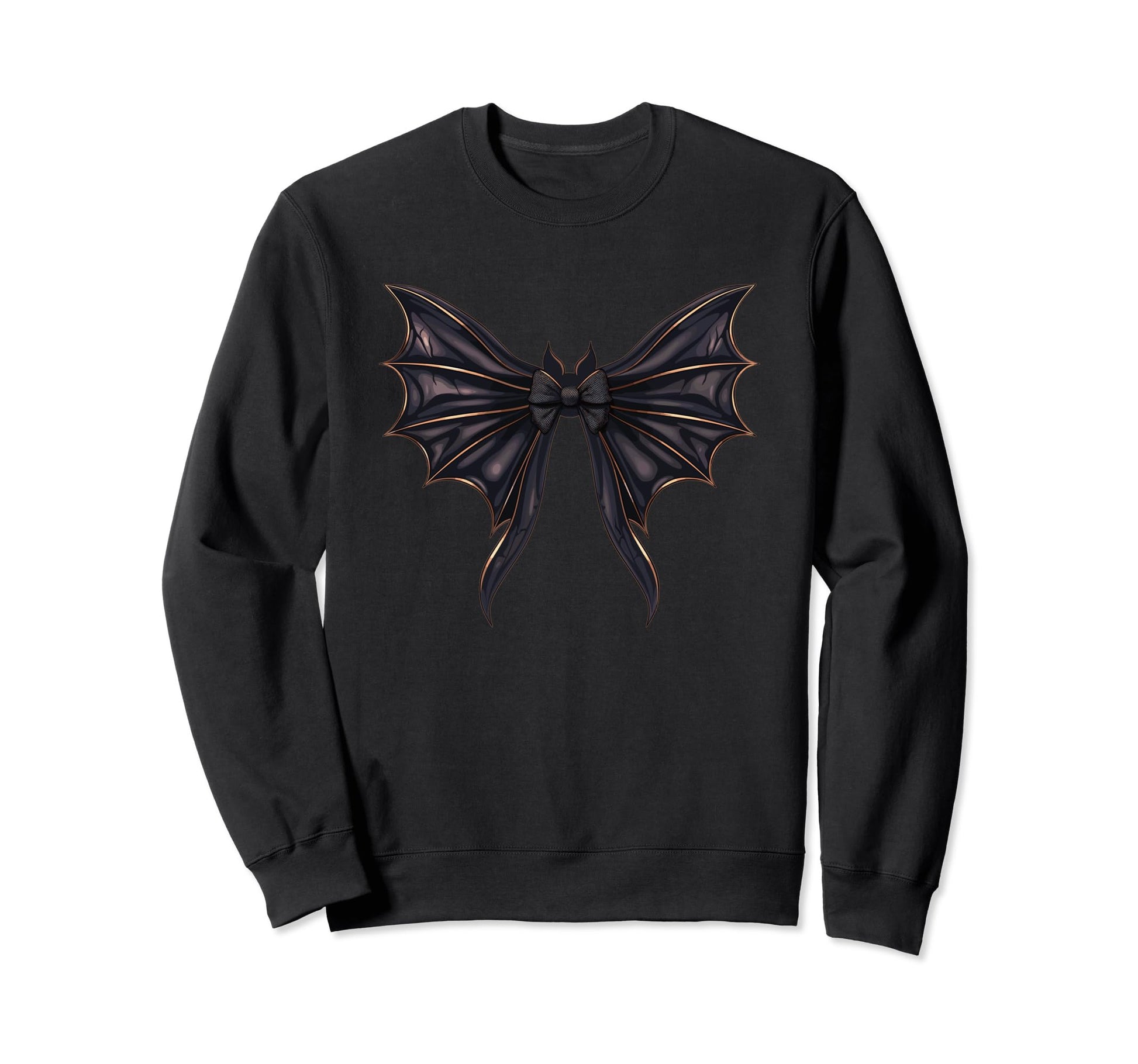Bat Coquette Bow Halloween Bow Sweatshirt - Trendy Graphic Men Women - T-Shirt, Sweatshirt, Hoodie