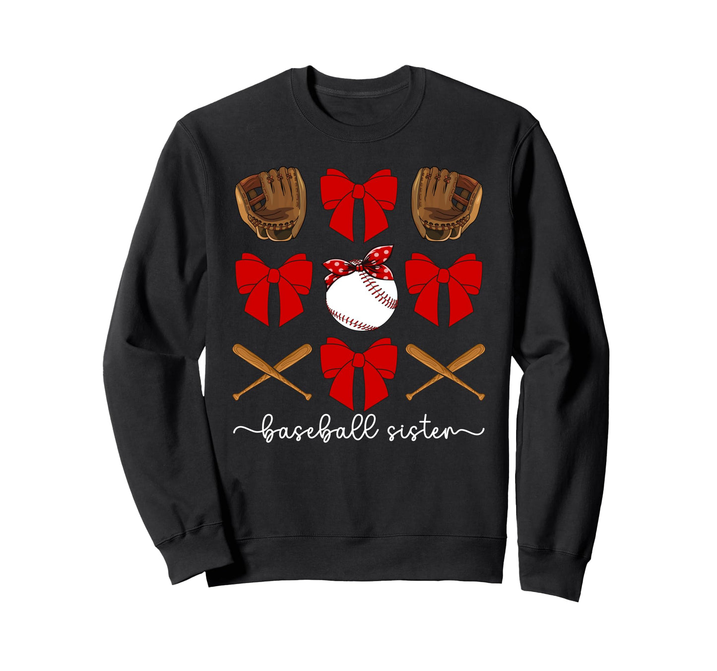 Baseball Sister Coquette Sister Sweatshirt - Aesthetic Graphic for Adults - T-Shirt, Sweatshirt, Hoodie