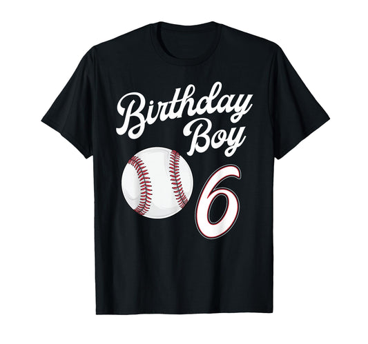 6 Years Old Baseball Themed 6Th T-Shirt - Casual Everyday Wear for Adults - T-Shirt, Sweatshirt, Hoodie