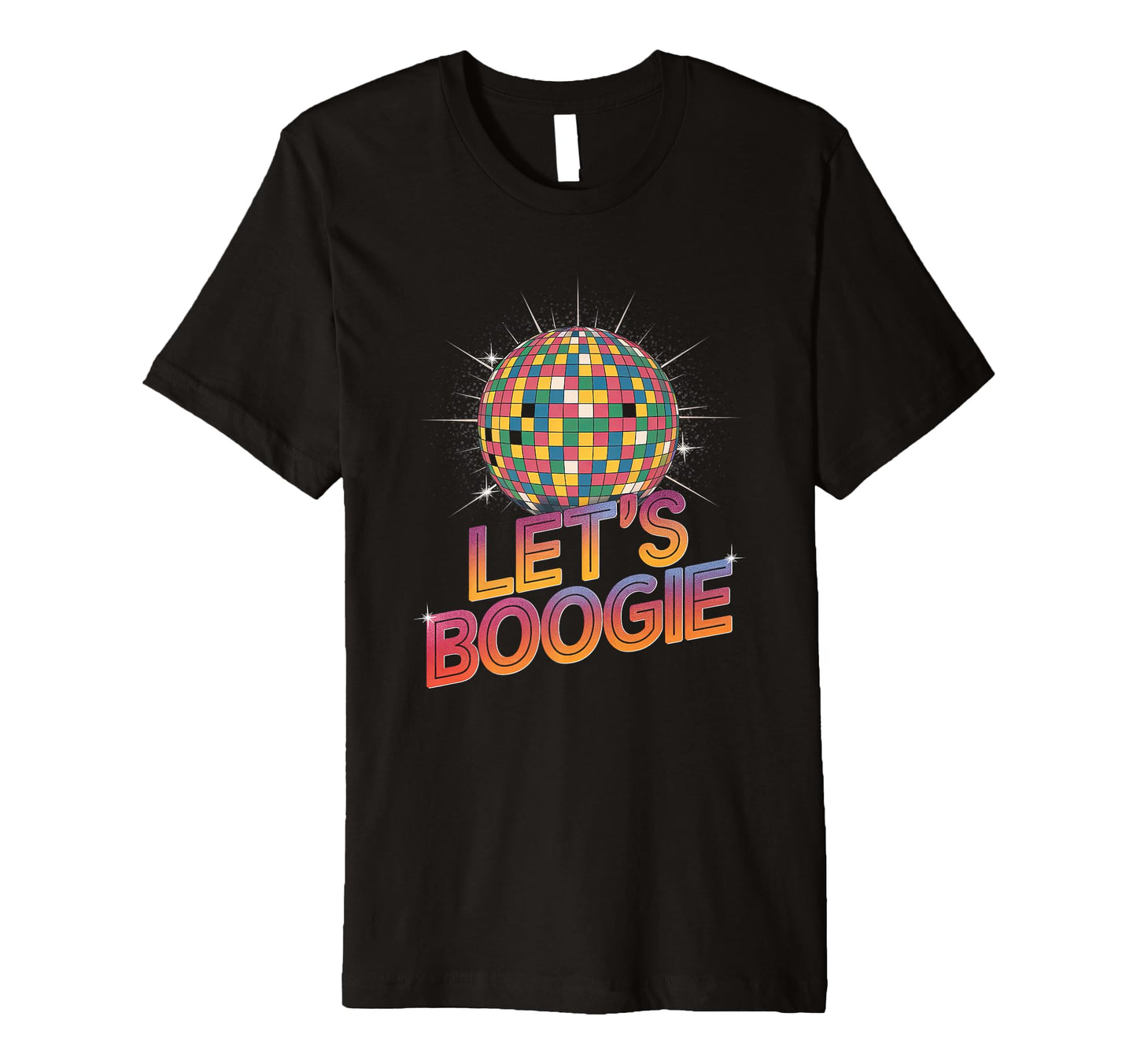 Disco Ball Lets Boogie Fever Discoball T-Shirt - Custom Art Print Unisex - T-Shirt, Sweatshirt, Hoodie