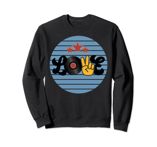 1970S Hippie Lovers Love Peace And Sweatshirt - Minimalist Print Men Women - T-Shirt, Sweatshirt, Hoodie