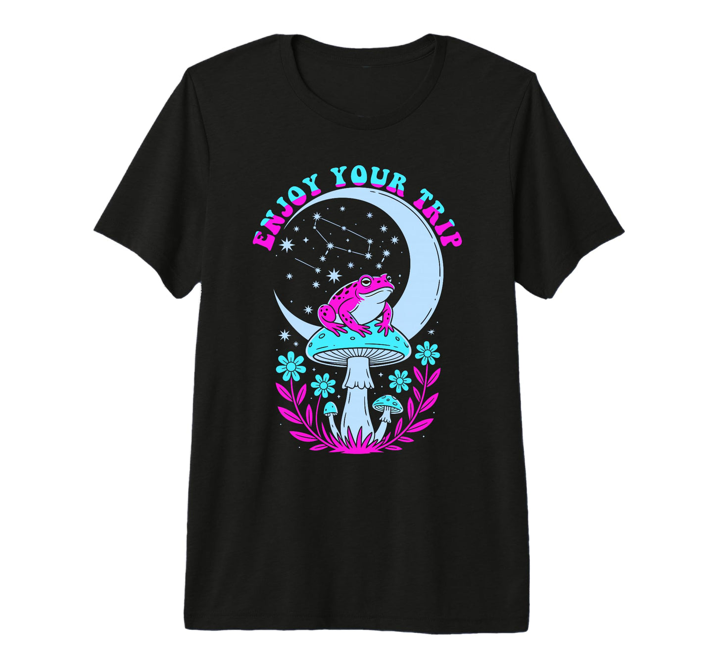 Enjoy Mushrooms Trip Psychedelic Shrooms T-Shirt - Unique Graphic Unisex - T-Shirt, Sweatshirt, Hoodie