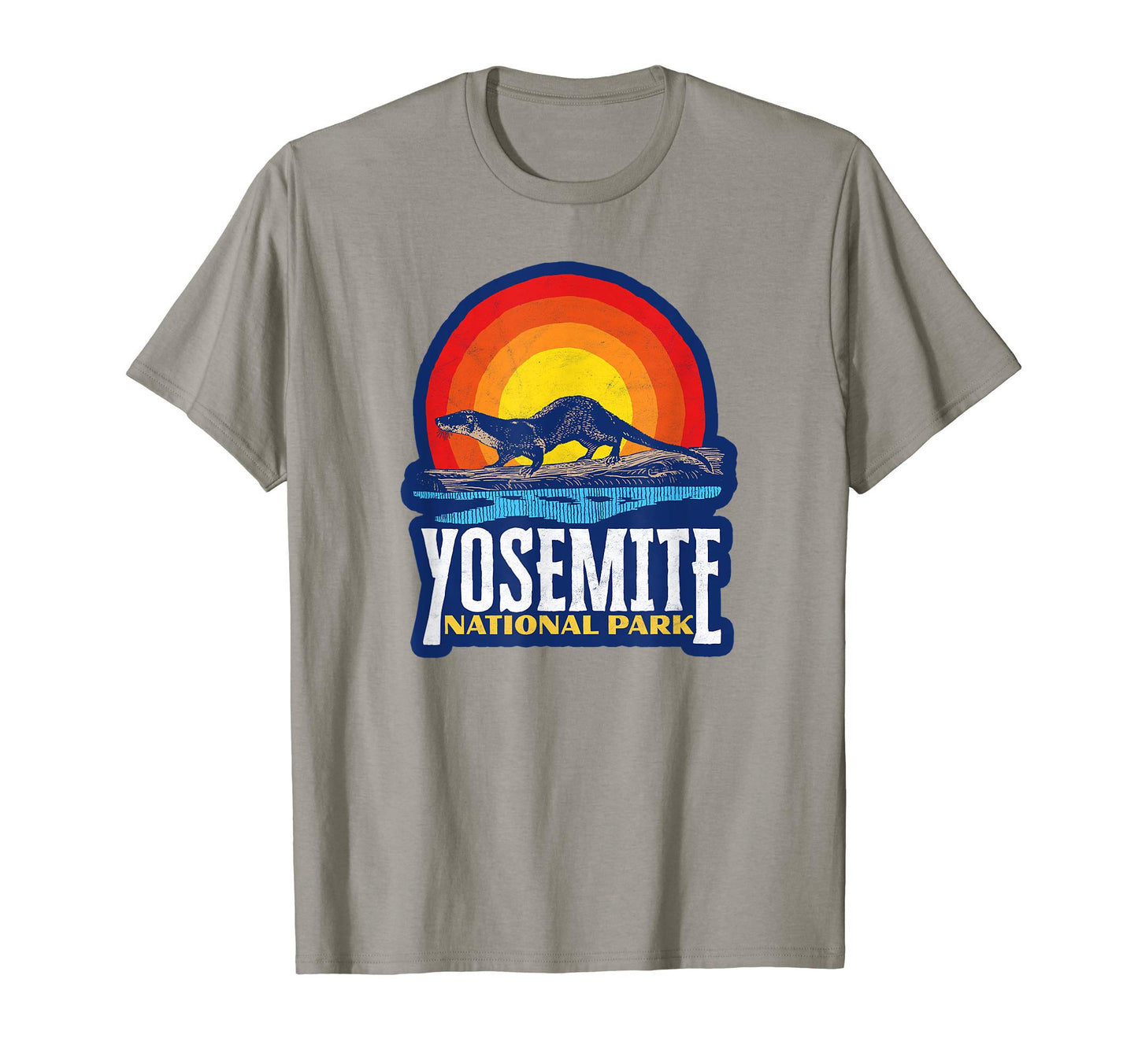 River Otter Yosemite National Park 80S T-Shirt - Fun Novelty Design Unisex - T-Shirt, Sweatshirt, Hoodie