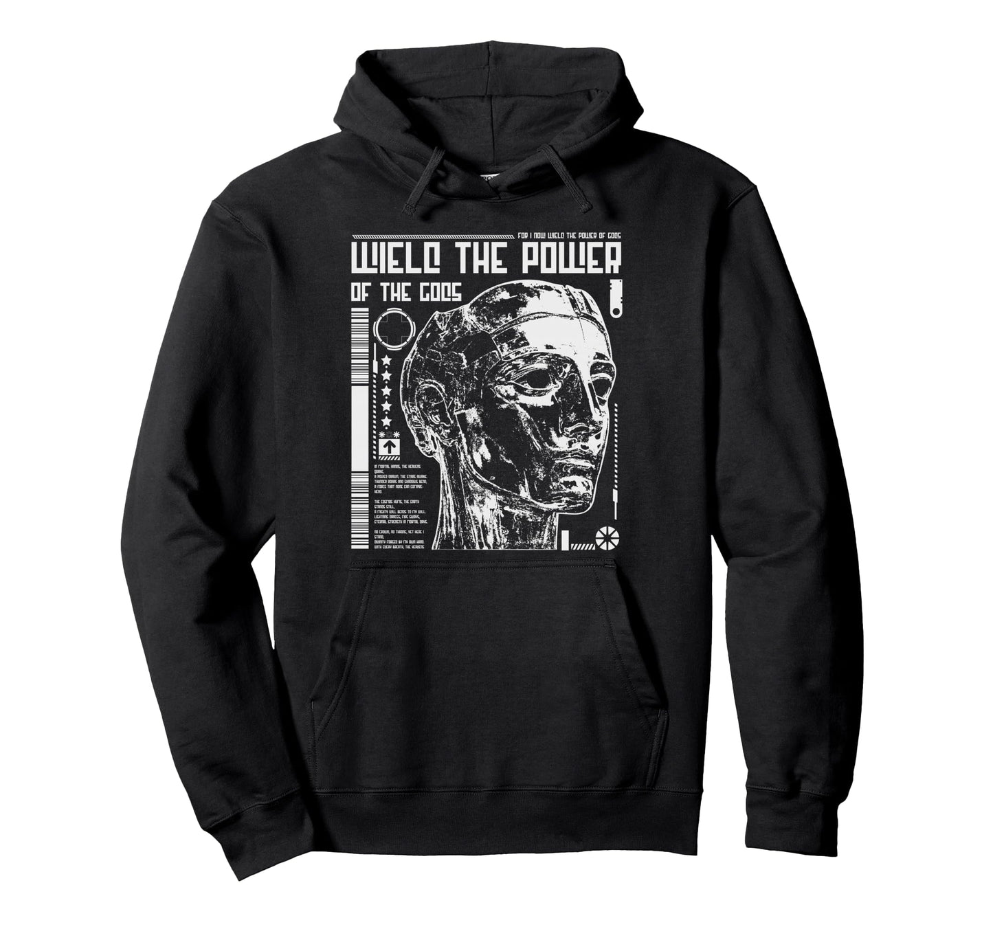 Y2K Power Bold Urban Graffiti Hoodie - Fun Novelty Design Men Women - T-Shirt, Sweatshirt, Hoodie