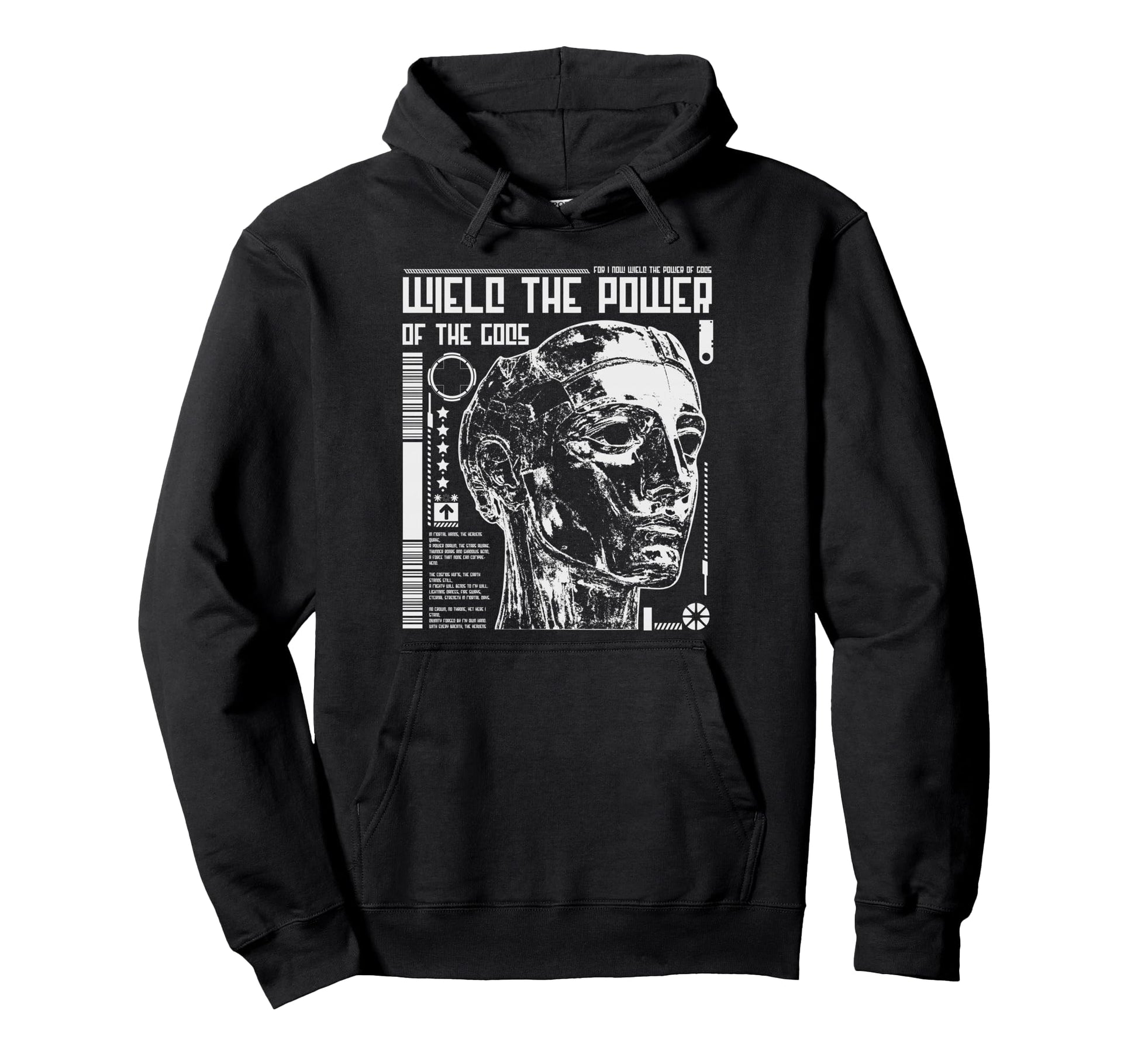 Y2K Power Bold Urban Graffiti Hoodie - Fun Novelty Design Men Women - T-Shirt, Sweatshirt, Hoodie