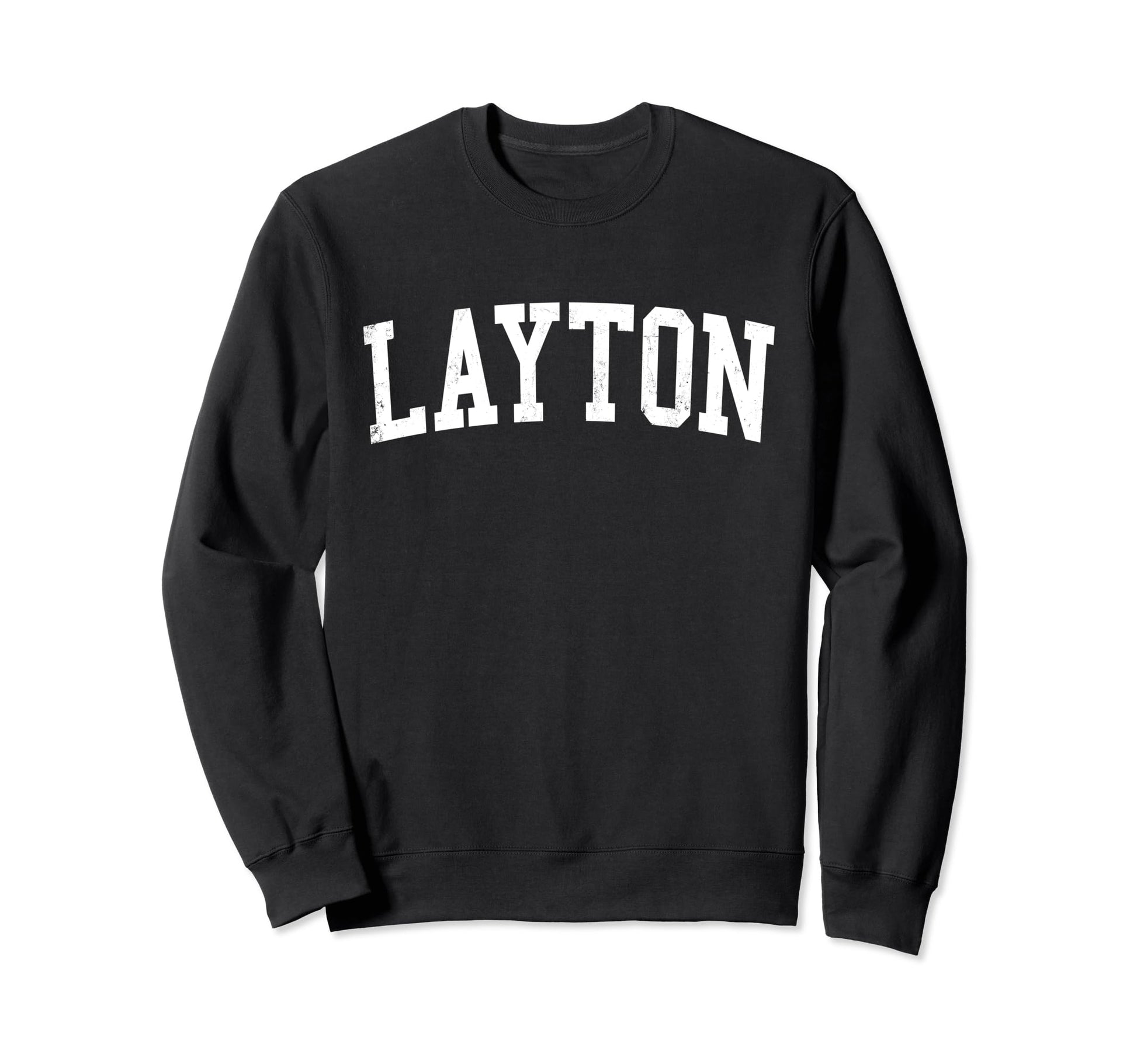 Layton Ut Distressed White Varsity Sweatshirt - Streetwear Style Men Women - T-Shirt, Sweatshirt, Hoodie