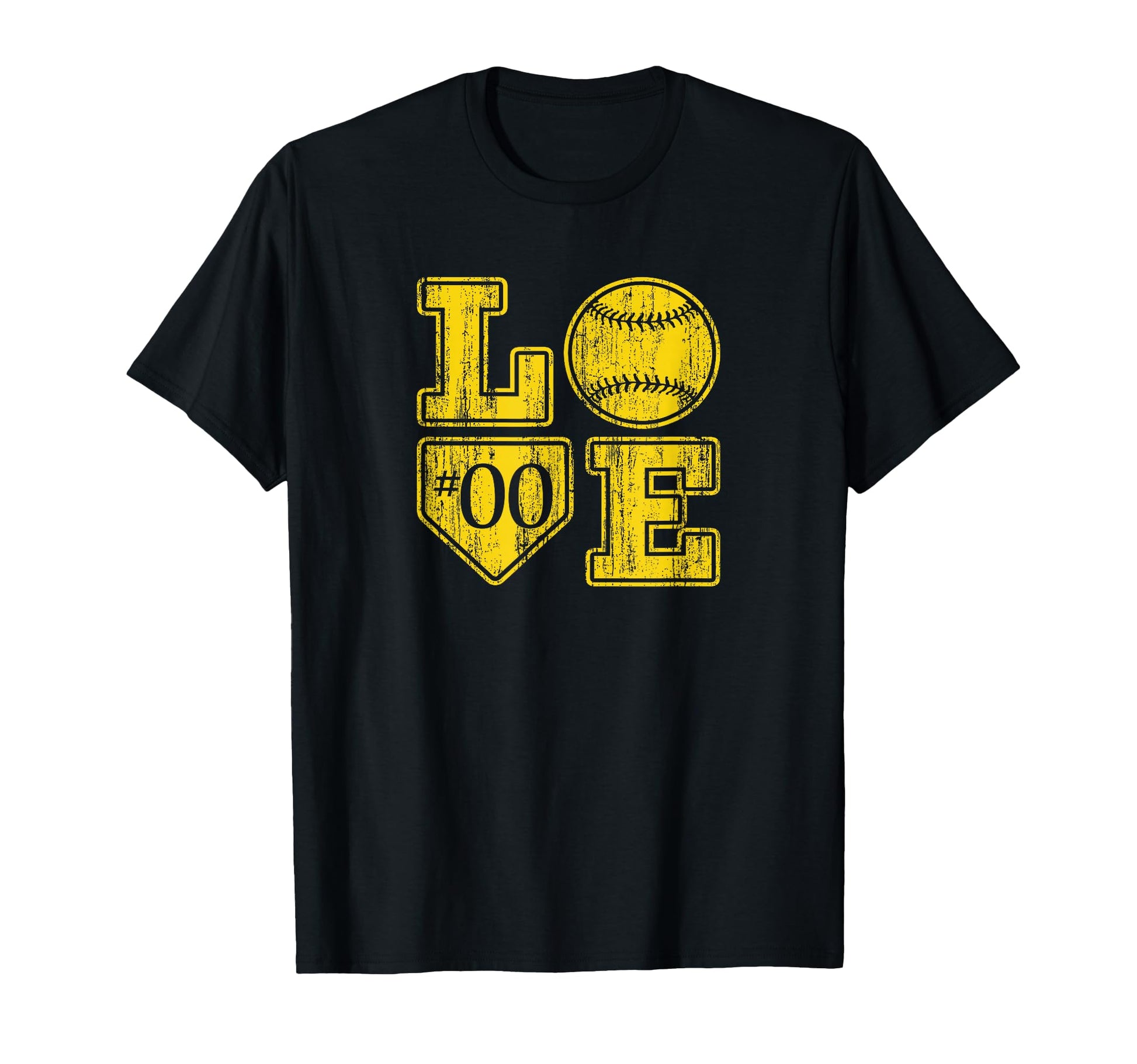 Love Baseball Softball Mom Distressed T-Shirt - Minimalist Print Men Women - T-Shirt, Sweatshirt, Hoodie
