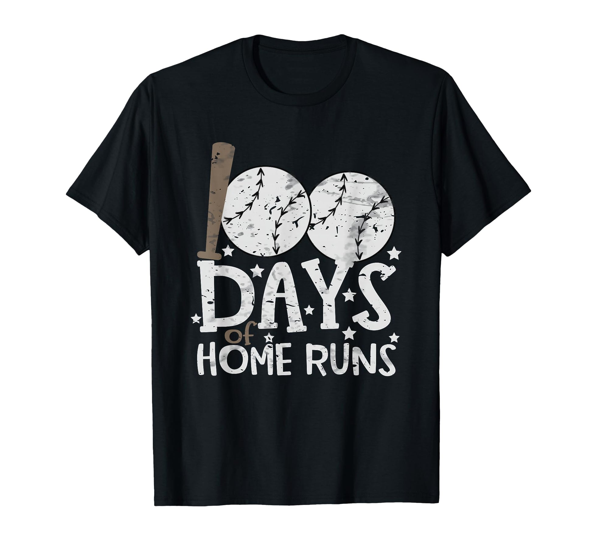 100 Days Home Runs Funny Baseball T-Shirt - Aesthetic Graphic for Adults - T-Shirt, Sweatshirt, Hoodie