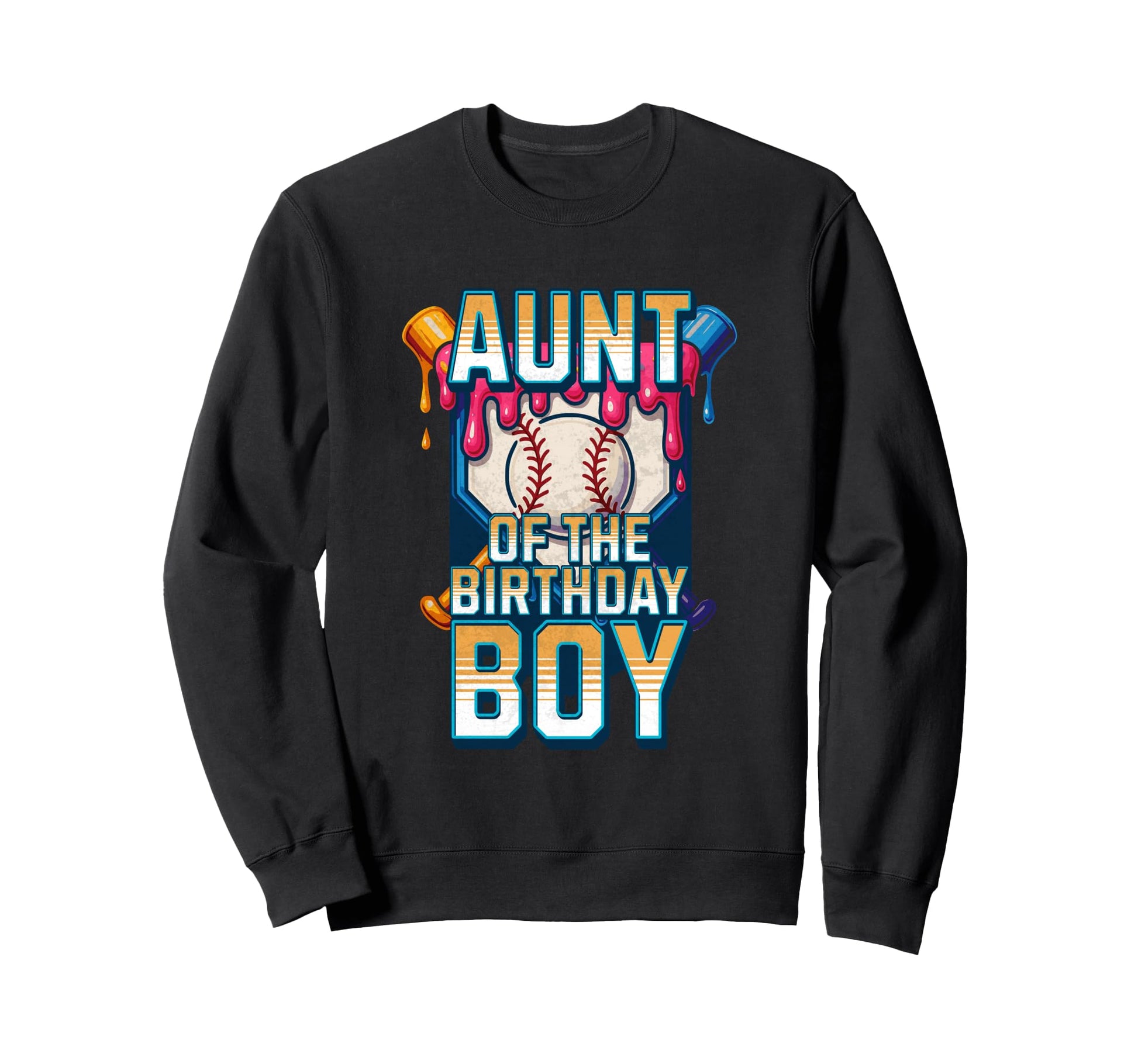 Aunt Birthday Baseball Ice Cream Sweatshirt - Streetwear Style for Adults - T-Shirt, Sweatshirt, Hoodie