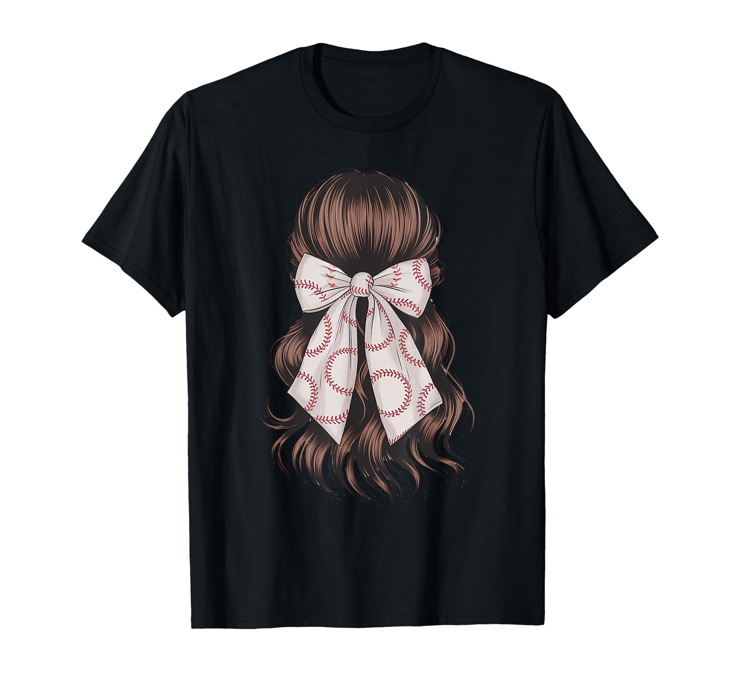 Baseball Coquette Bow Baseball Player T-Shirt - Novelty Apparel for Adults - T-Shirt, Sweatshirt, Hoodie