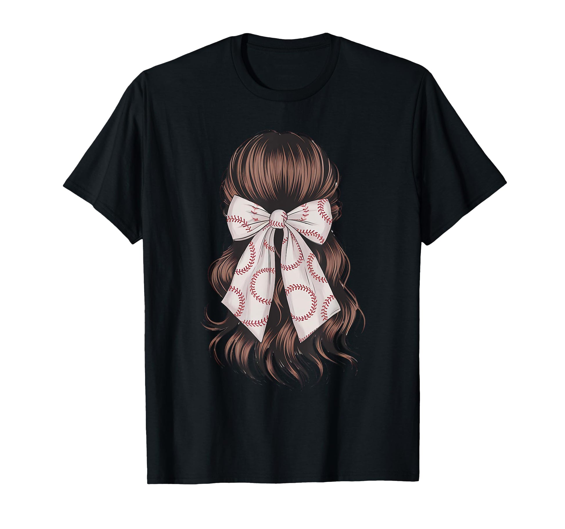 Baseball Coquette Bow Baseball Player T-Shirt - Novelty Apparel for Adults - T-Shirt, Sweatshirt, Hoodie
