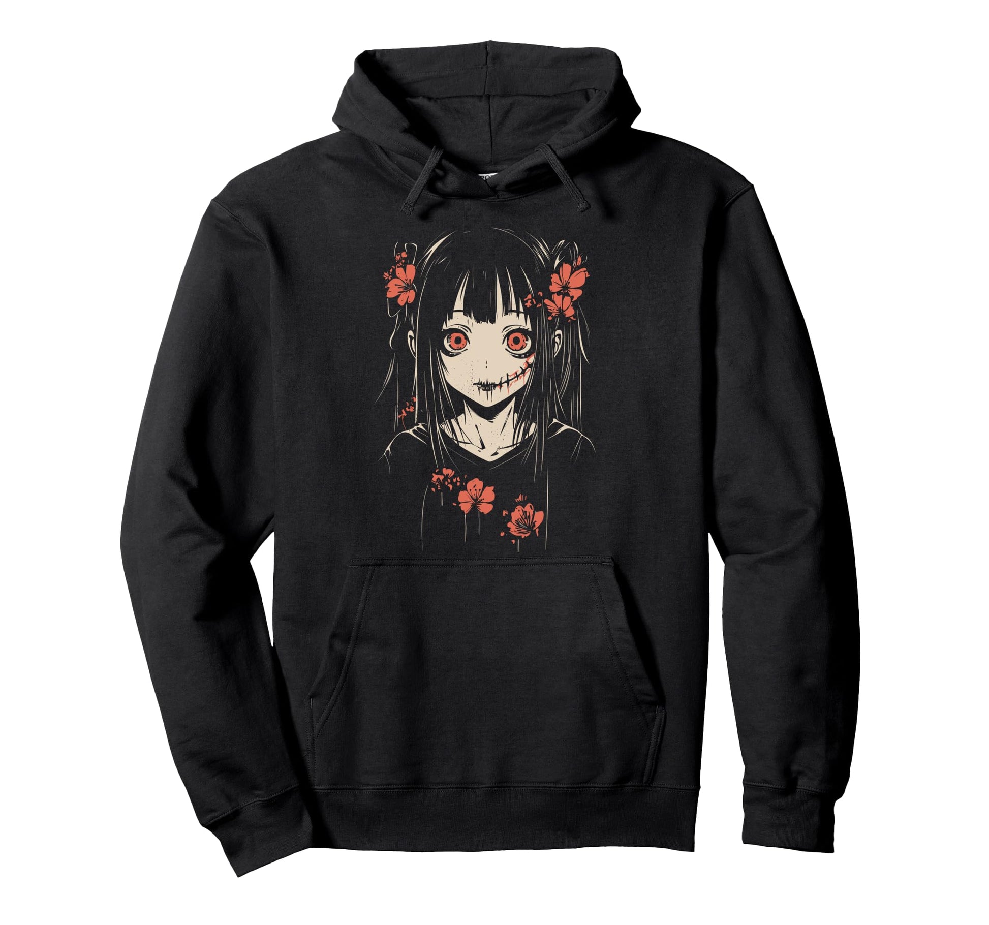 Anime Horror Aesthetic Soft Grunge Waifu Hoodie - Unique Graphic Men Women - T-Shirt, Sweatshirt, Hoodie