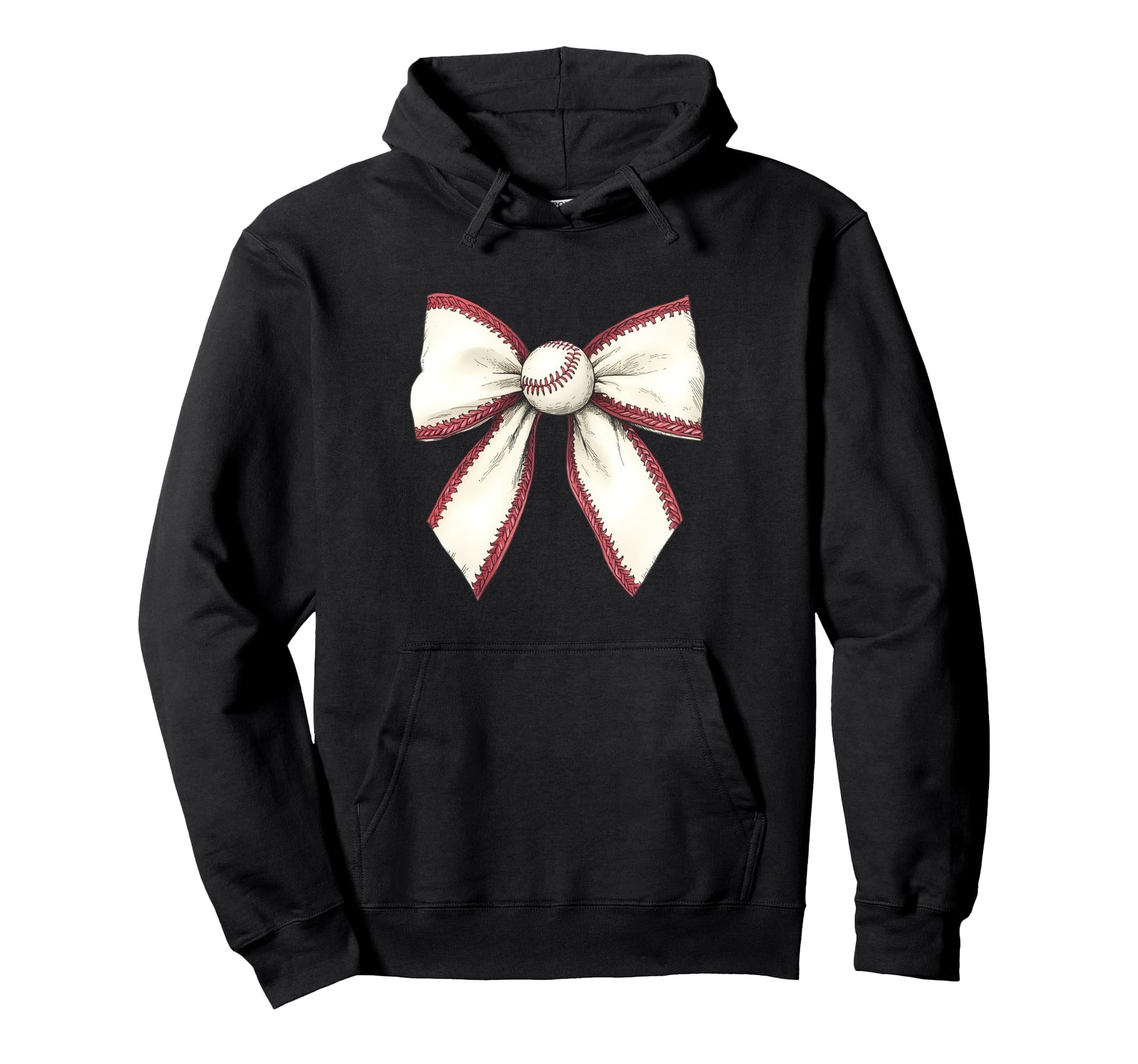 Baseball Coquette Bow Baseball Game Hoodie - Novelty Apparel Unisex - T-Shirt, Sweatshirt, Hoodie