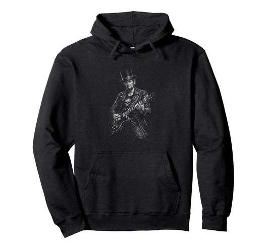 Abraham Lincoln Playing Electric Hoodie - Aesthetic Graphic for Adults - T-Shirt, Sweatshirt, Hoodie