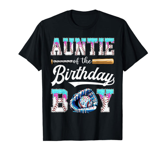 Auntie Birthday Baseball Ice Cream T-Shirt - Novelty Apparel Men Women - T-Shirt, Sweatshirt, Hoodie