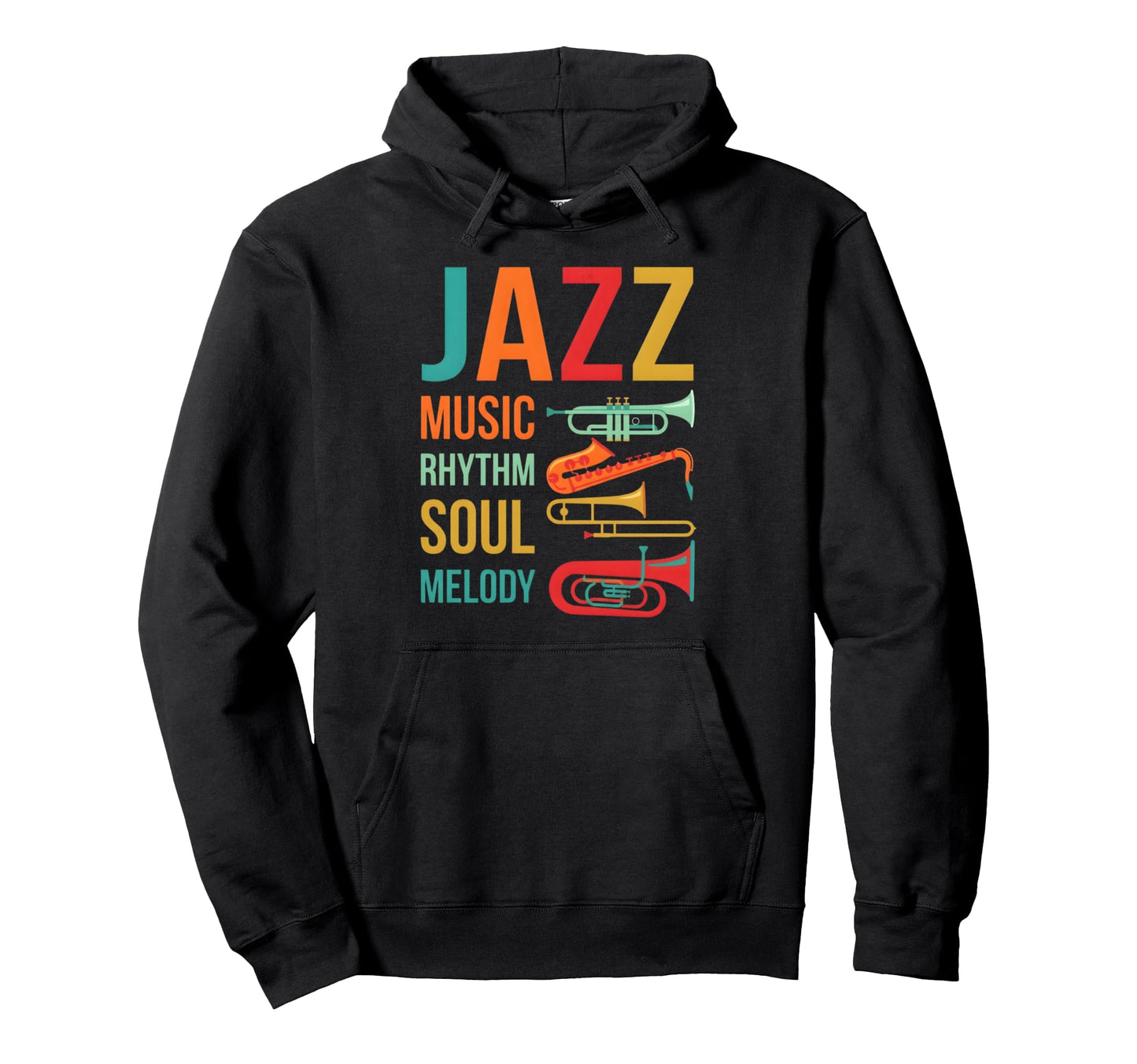 Jazz Music Rhythm Soul Melody Hoodie - Minimalist Print Men Women - T-Shirt, Sweatshirt, Hoodie