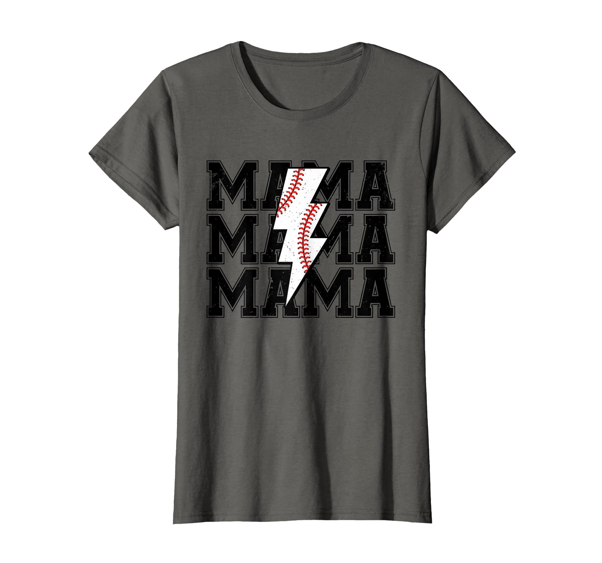 Lightning Bolt Mama Softball T-Shirt - Minimalist Print for Adults - T-Shirt, Sweatshirt, Hoodie