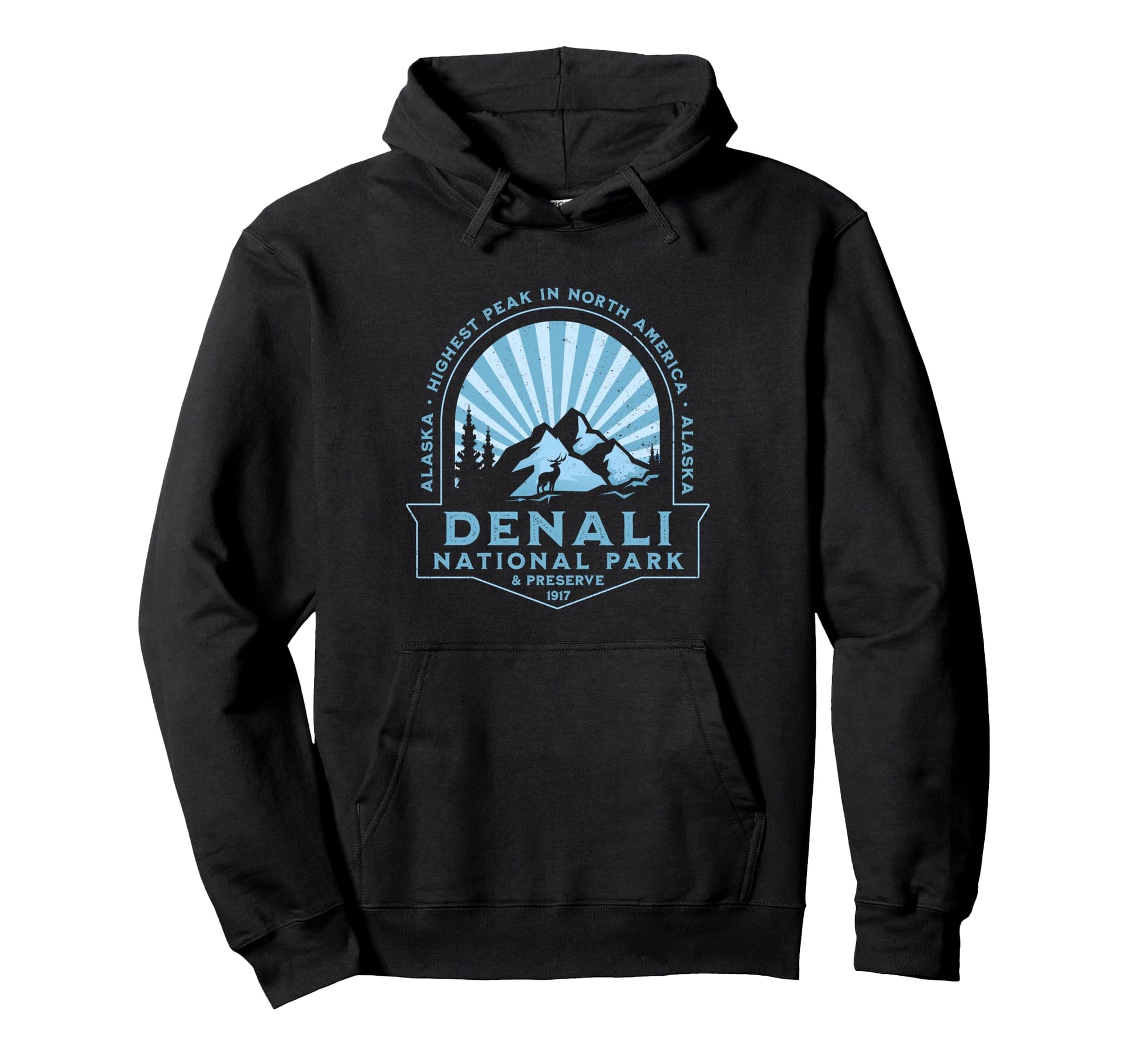 Denali National Park And Preserve Alaska Hoodie - Custom Art Print Unisex - T-Shirt, Sweatshirt, Hoodie