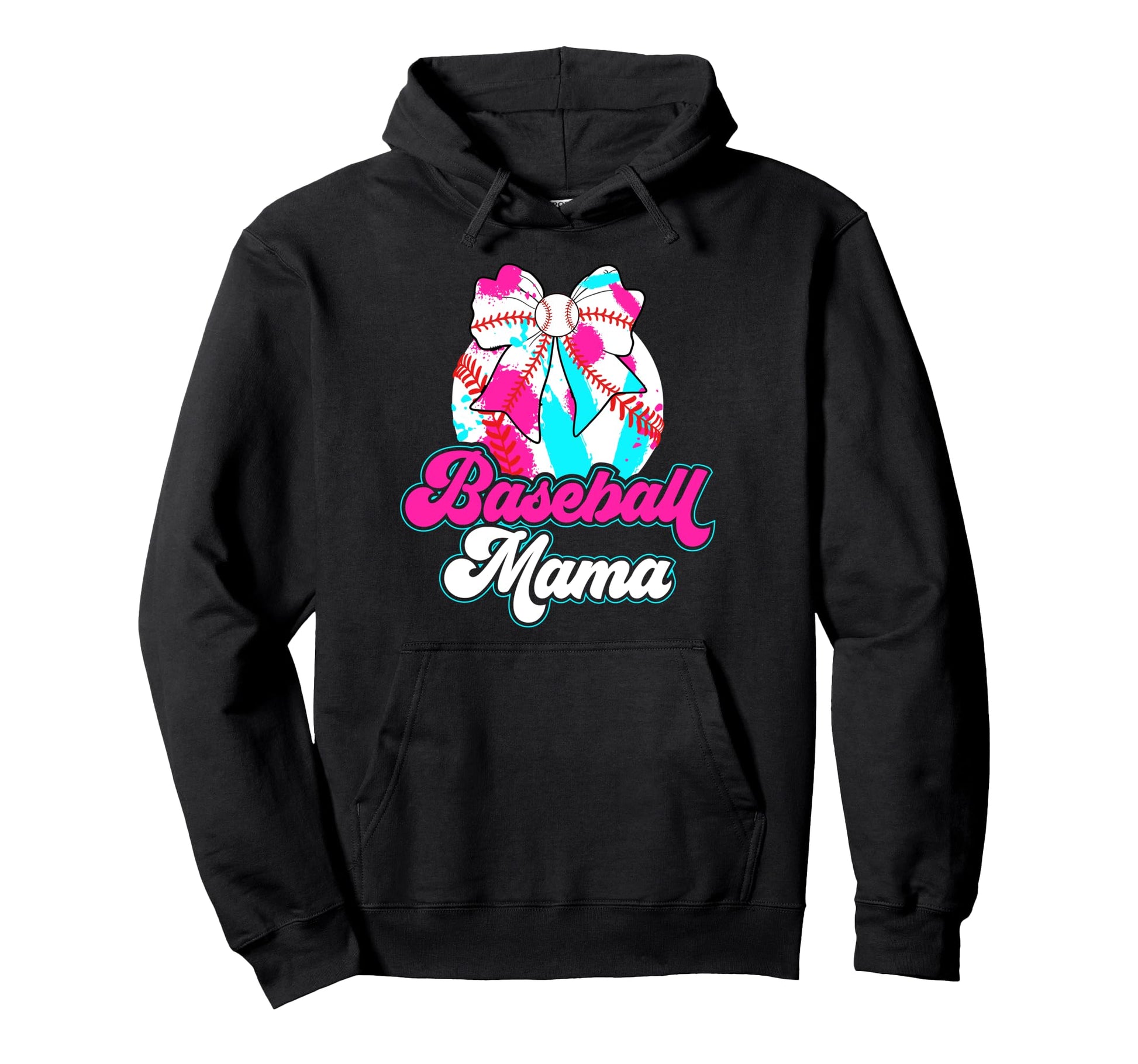 Baseball Mama Coquette Baseball Mom Hoodie - Novelty Apparel for Adults - T-Shirt, Sweatshirt, Hoodie