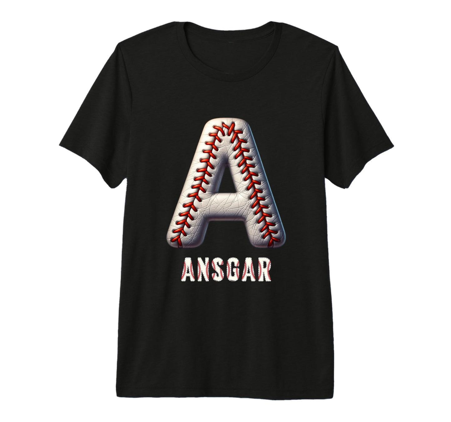 Baseball Home Run Arthur Initial T-Shirt - Custom Art Print for Adults - T-Shirt, Sweatshirt, Hoodie