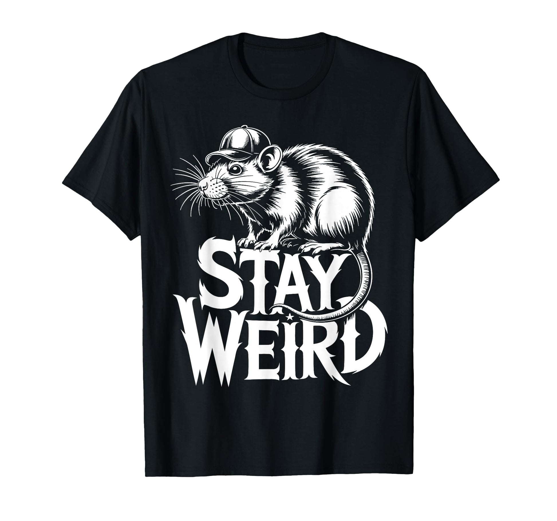 Rat Baseball Cap T-Shirt - Casual Everyday Wear for Adults - T-Shirt, Sweatshirt, Hoodie