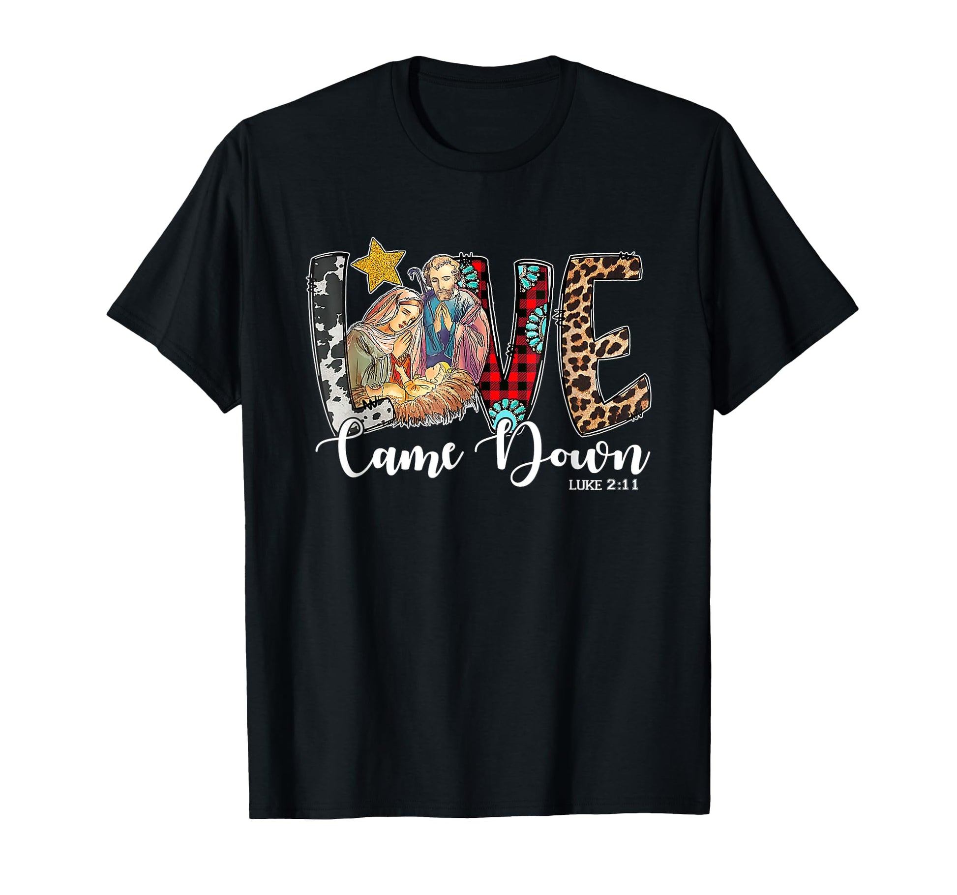Western Leopard Cowhide Love Came T-Shirt - Fun Novelty Design for Adults - T-Shirt, Sweatshirt, Hoodie