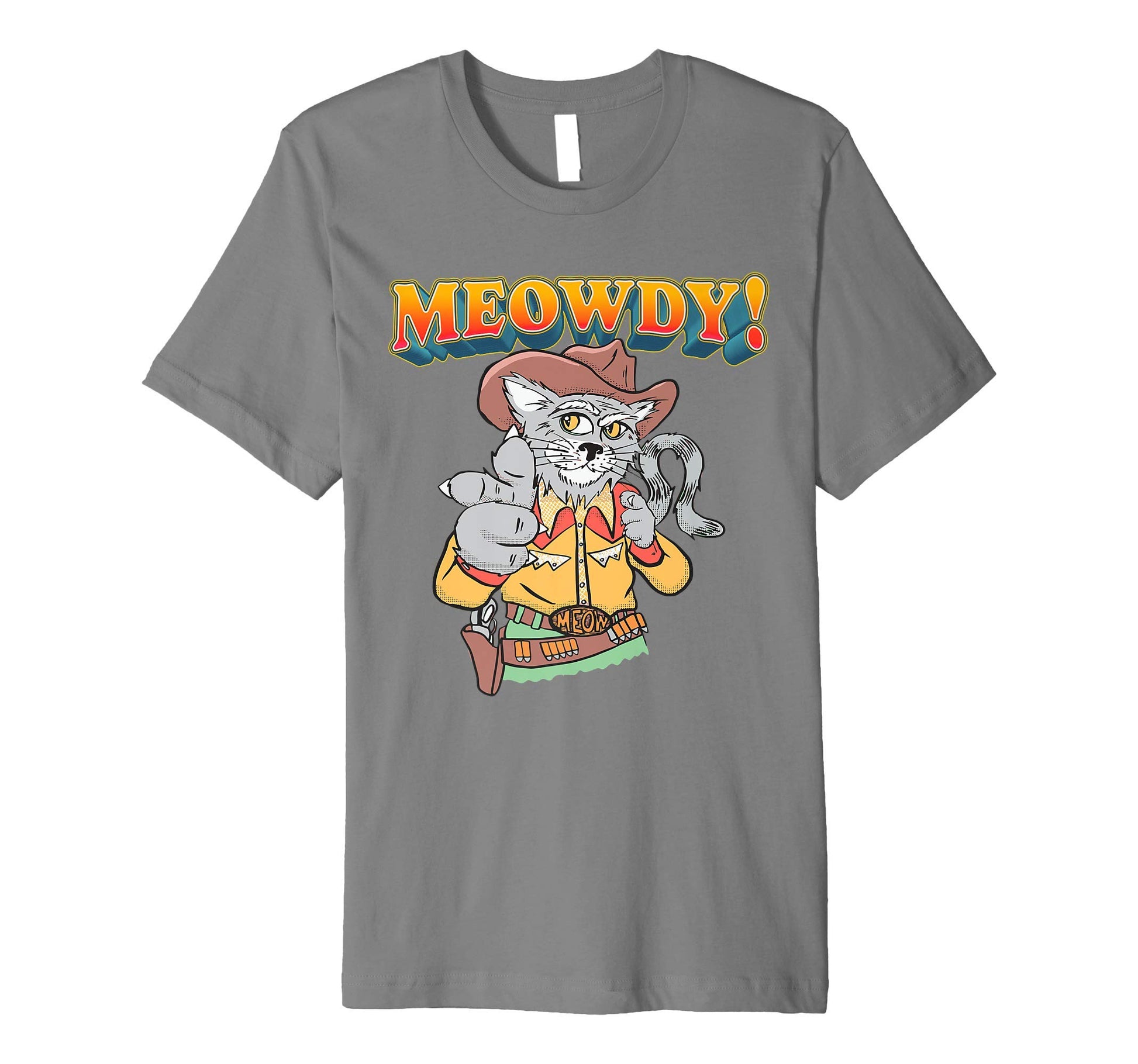 Meowdy Funny Cowboy Cat Western T-Shirt - Aesthetic Graphic for Adults - T-Shirt, Sweatshirt, Hoodie
