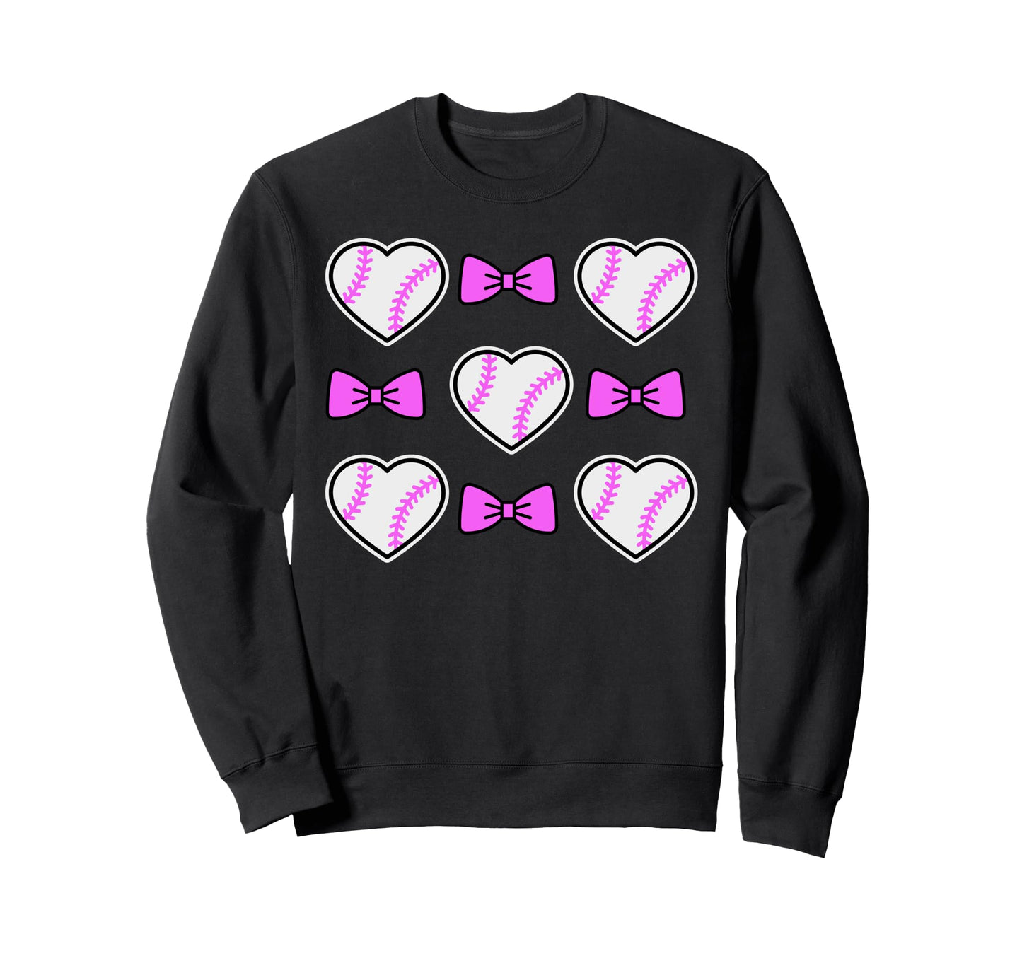 Coquette Bow Baseball Mom Mothers Sweatshirt - Unique Graphic for Adults - T-Shirt, Sweatshirt, Hoodie