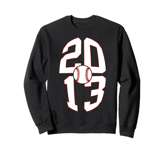 13 Years 2013 Baseball 13Th Birthday Sweatshirt - Unique Graphic for Adults - T-Shirt, Sweatshirt, Hoodie