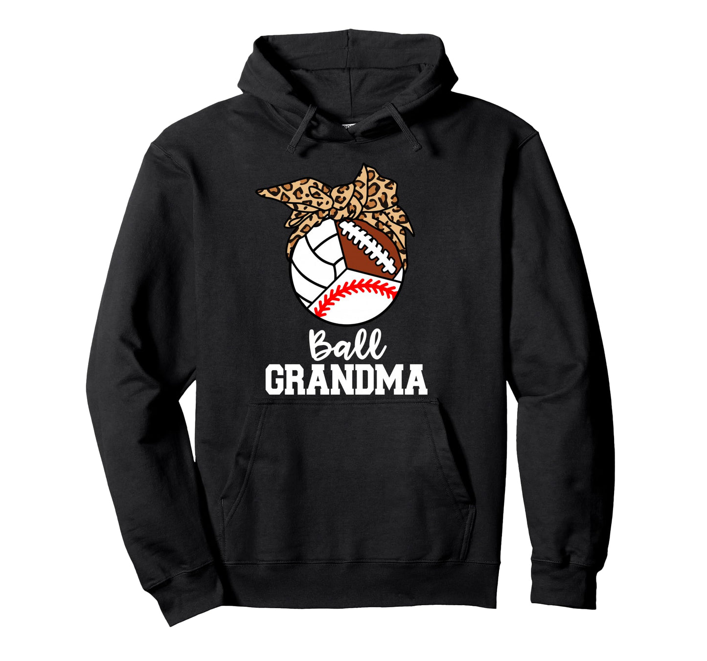 Ball Grandma Baseball Volleyball Hoodie - Graphic Print for Adults - T-Shirt, Sweatshirt, Hoodie
