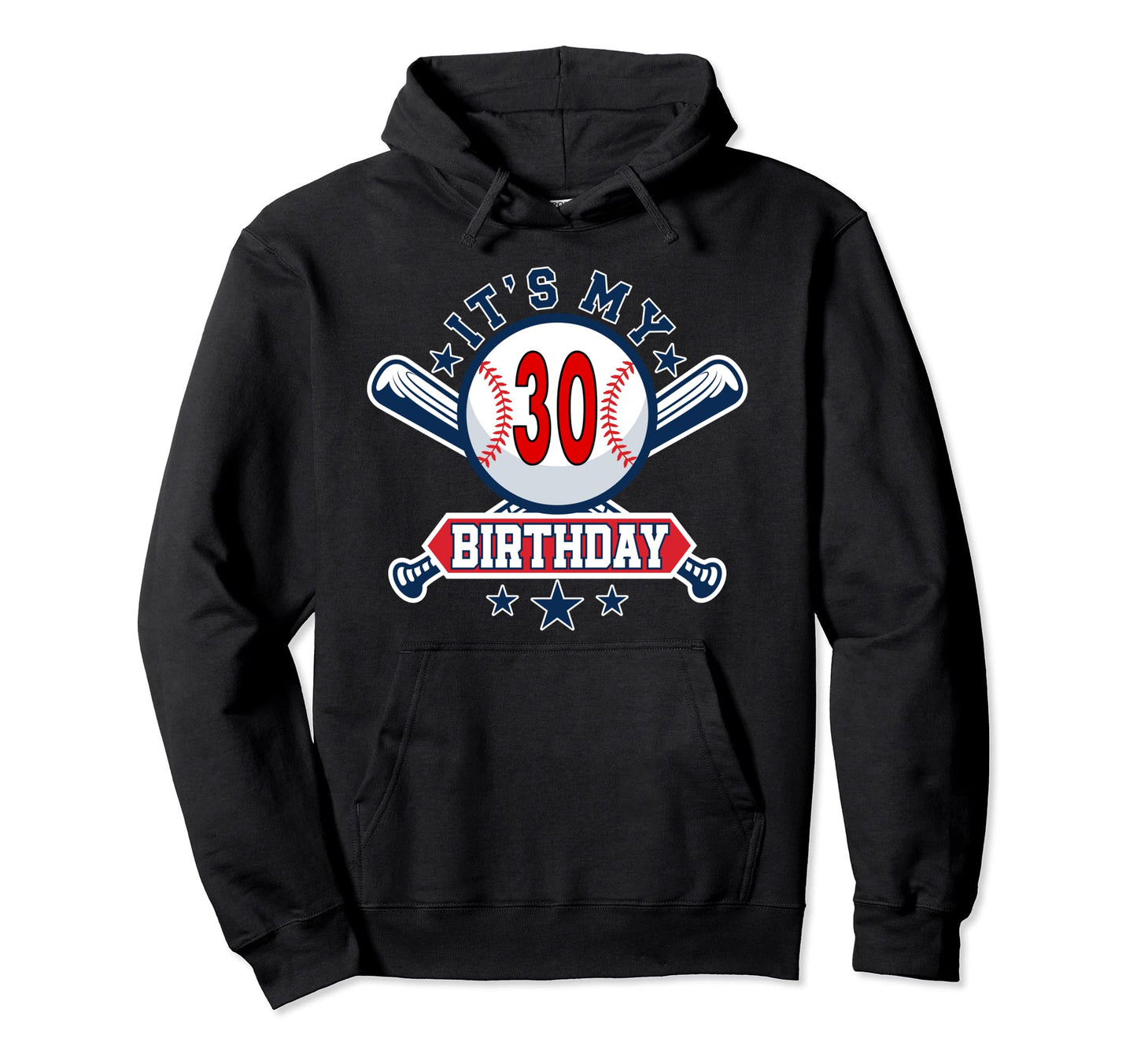 30 Years Old Baseball Player 30Th Hoodie - Trendy Graphic Men Women - T-Shirt, Sweatshirt, Hoodie