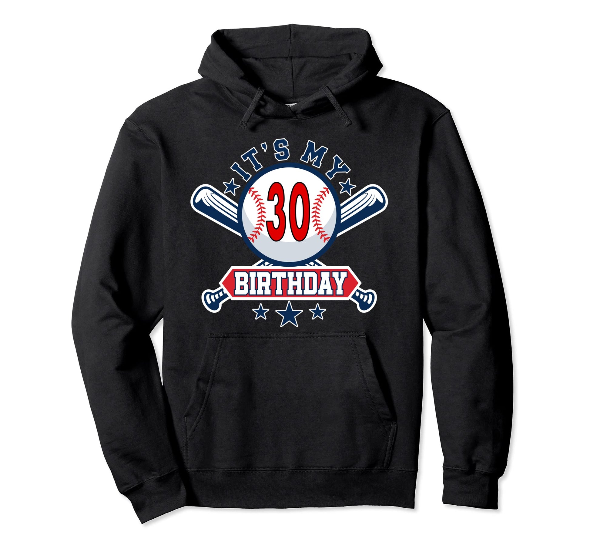 30 Years Old Baseball Player 30Th Hoodie - Trendy Graphic Men Women - T-Shirt, Sweatshirt, Hoodie