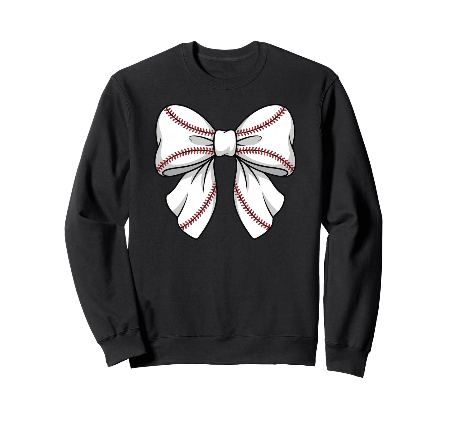 Baseball Coquette Bow Sweatshirt - Custom Art Print for Adults - T-Shirt, Sweatshirt, Hoodie