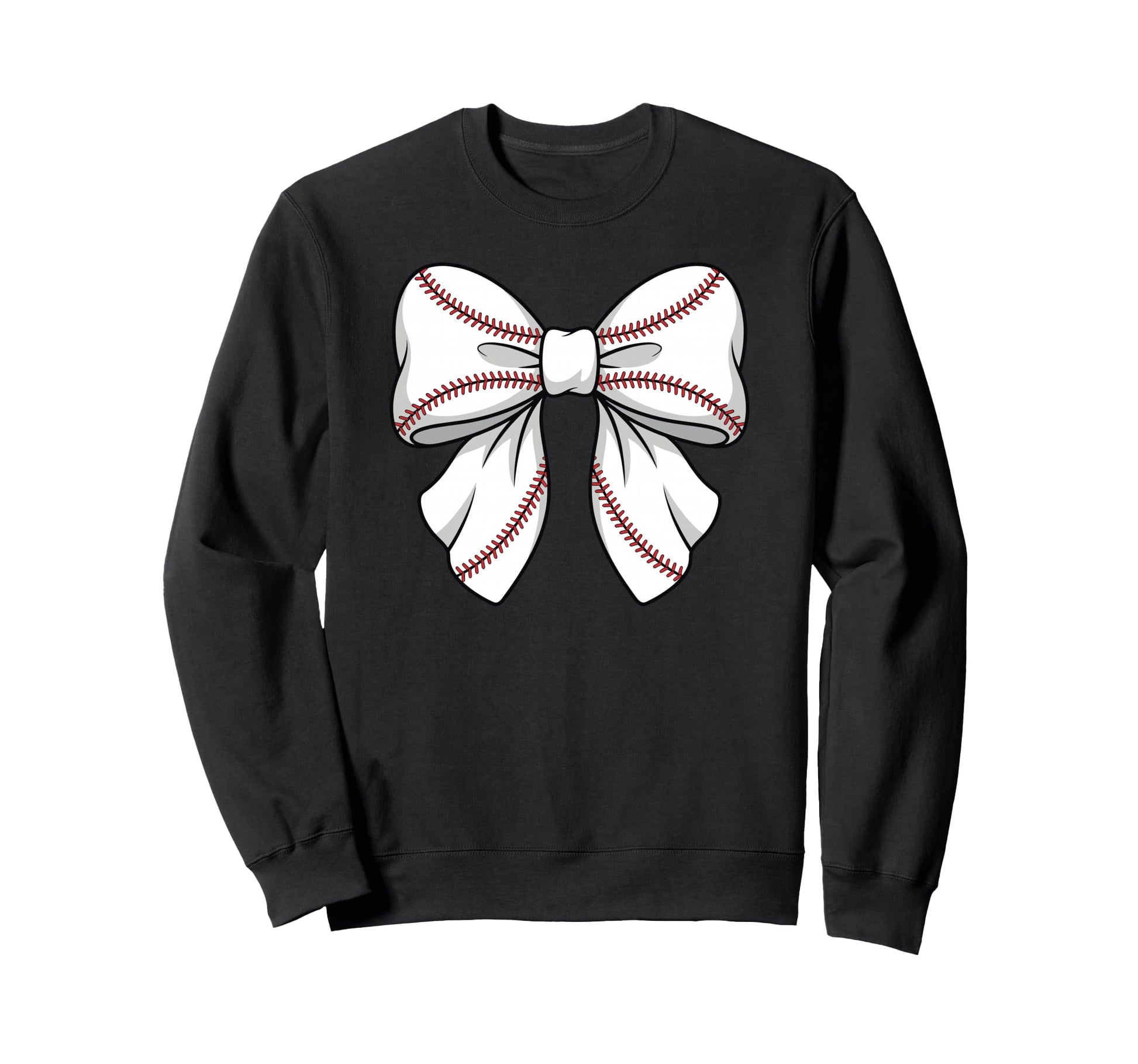 Baseball Coquette Bow Sweatshirt - Custom Art Print for Adults - T-Shirt, Sweatshirt, Hoodie