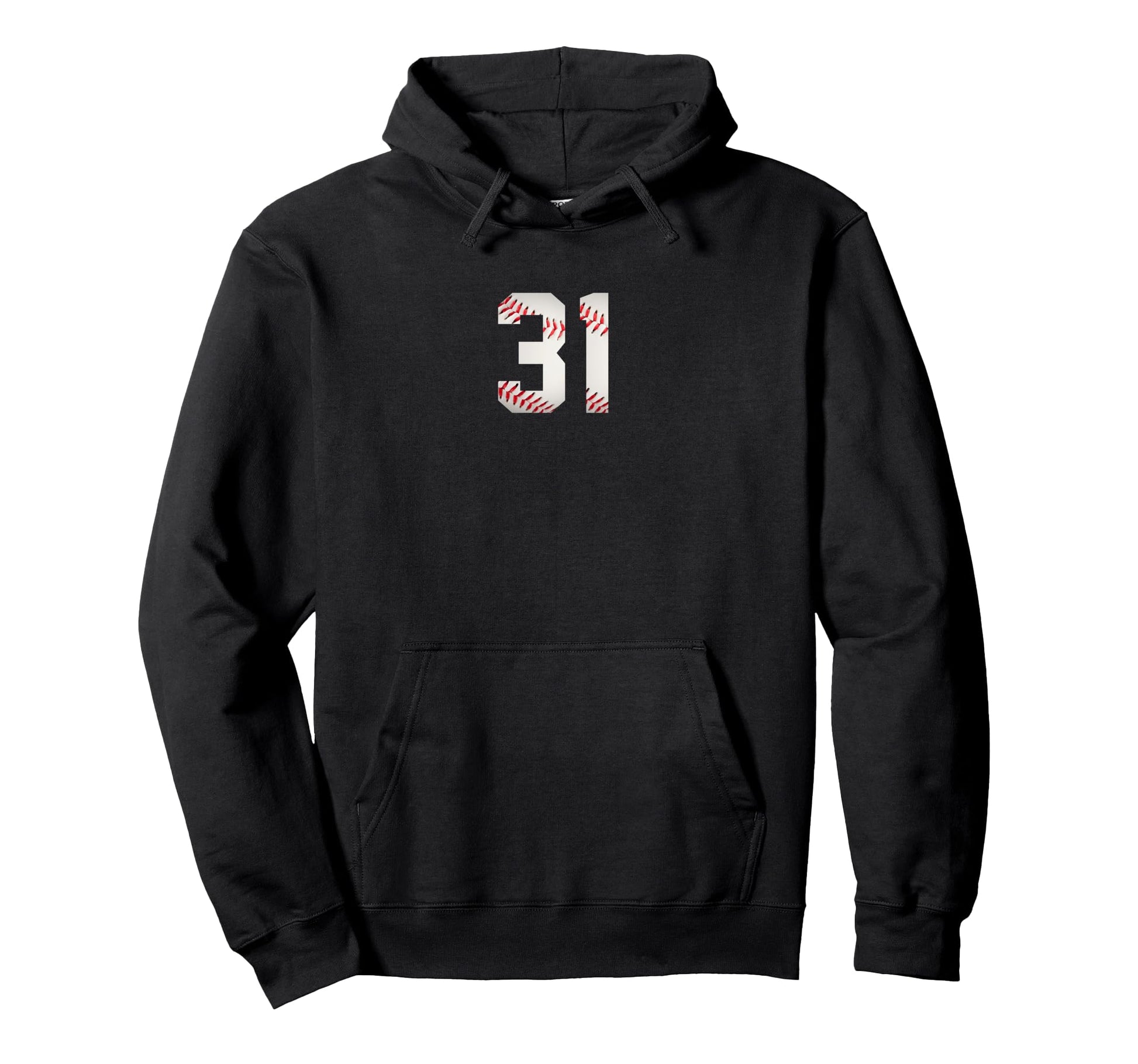 Number 31 Minimalist Birthday Baseball Hoodie - Novelty Apparel Unisex - T-Shirt, Sweatshirt, Hoodie